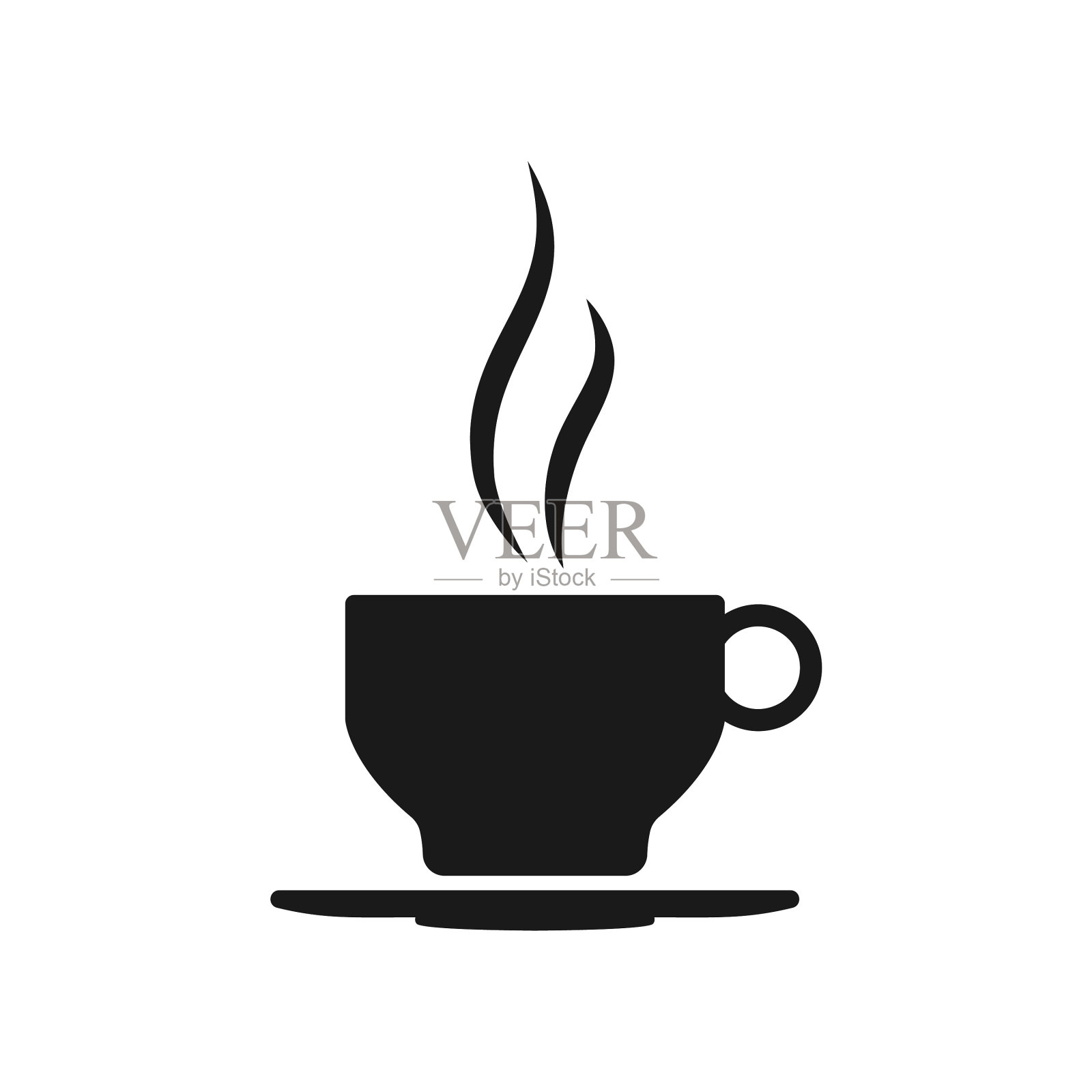 杯咖啡打破字形图标茶热饮图标素材