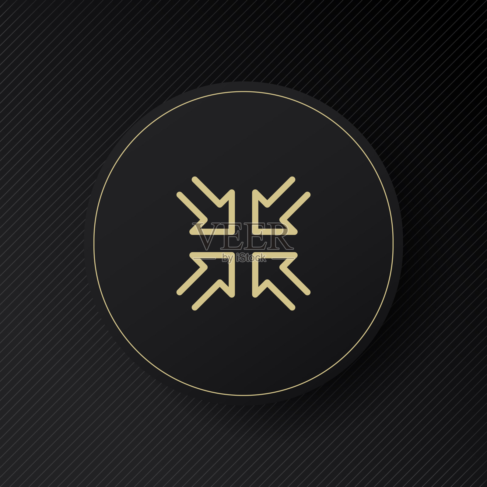 缩小屏幕箭头线图标。缩放，虚拟，查看器，看，查看，监控。球员的概念。矢量线图标的业务和广告设计元素图片