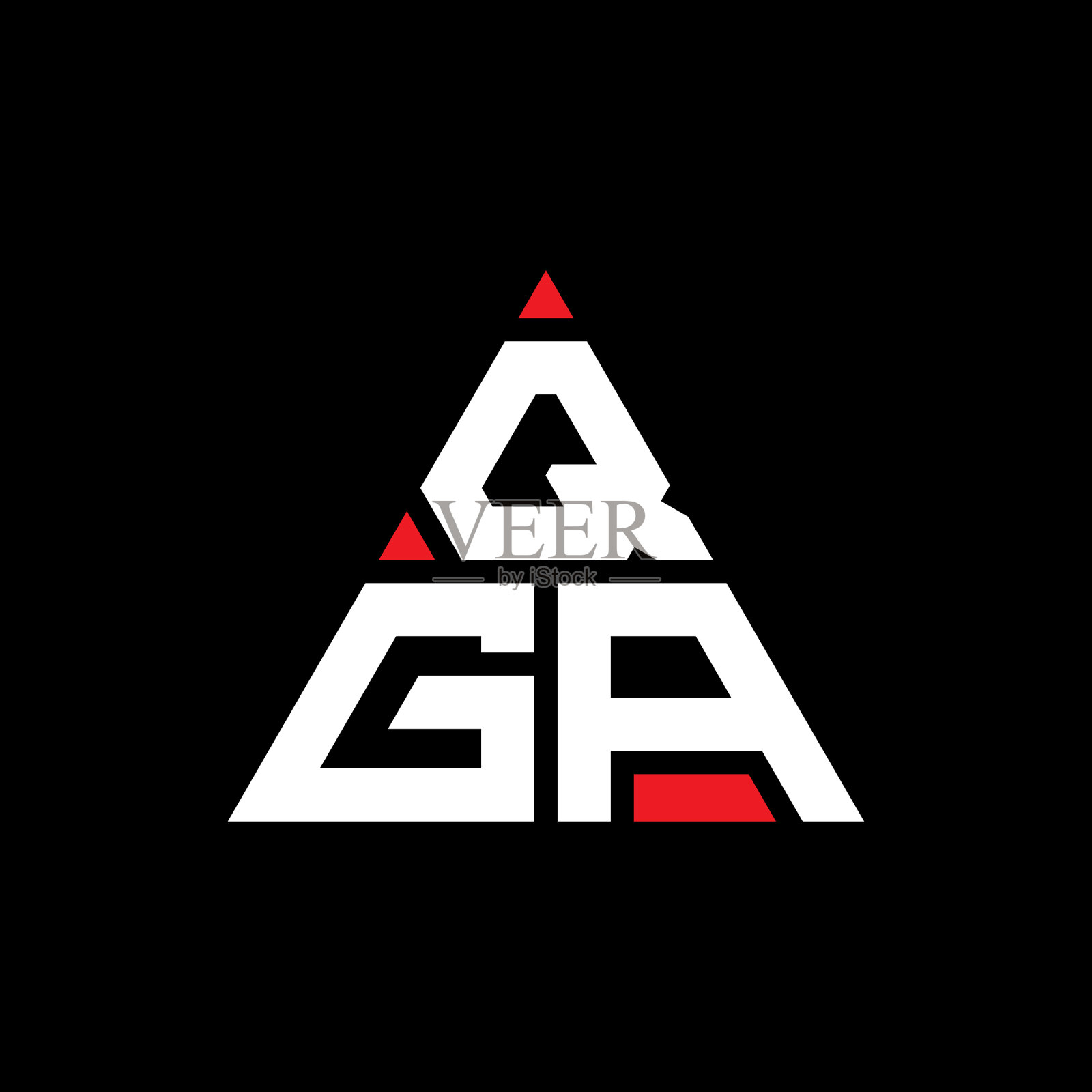 Qga三角形字母标志设计用三角形插画图片素材