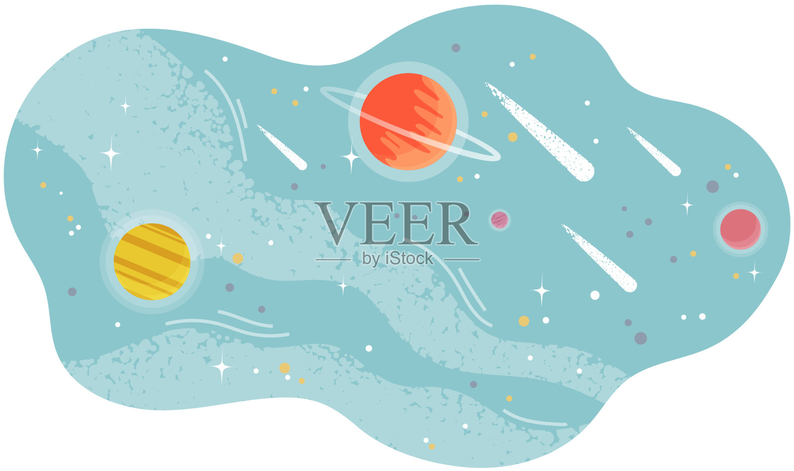 太阳系的行星有大有小设计元素图片