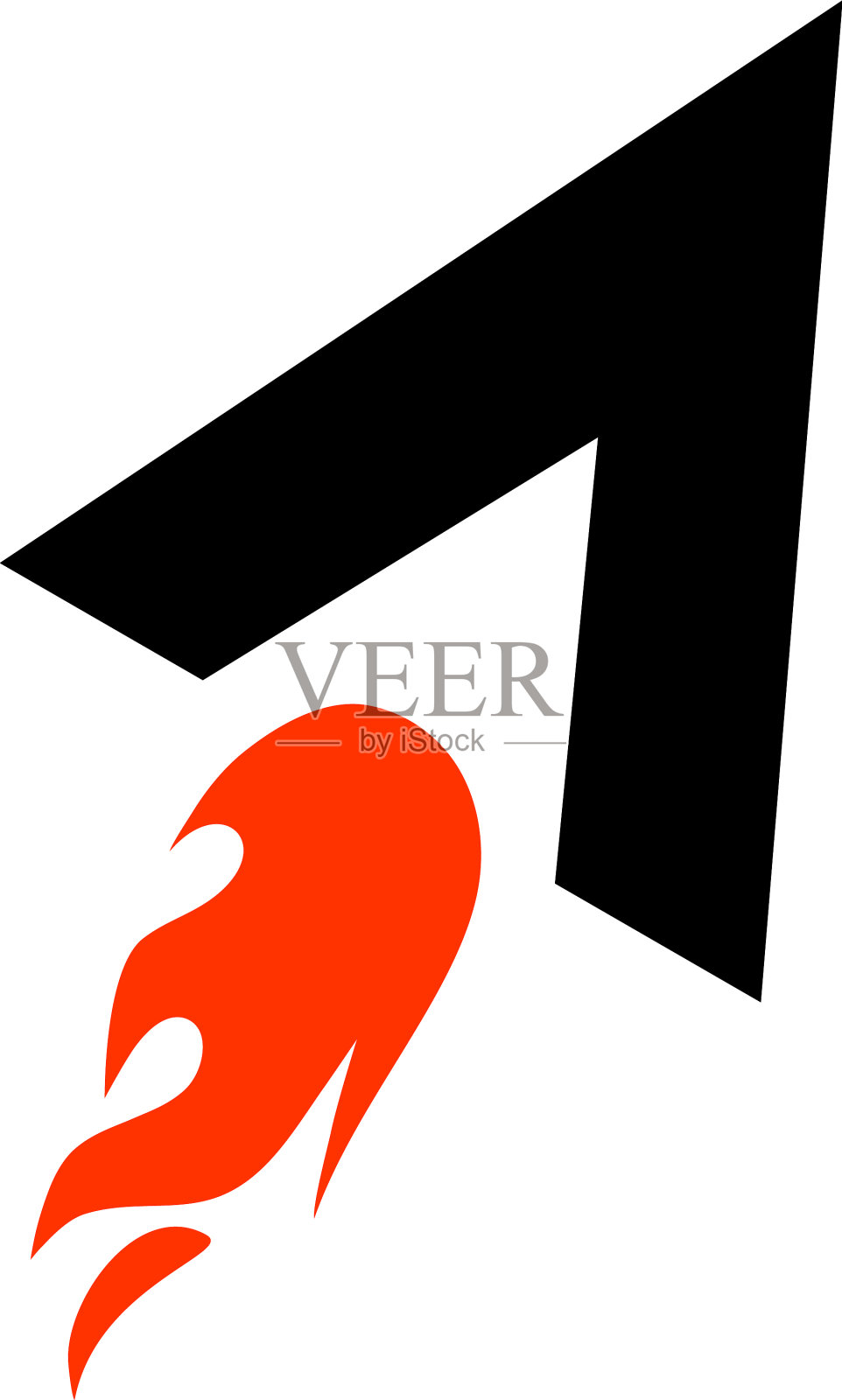 飞行火箭平面图标图像图标素材