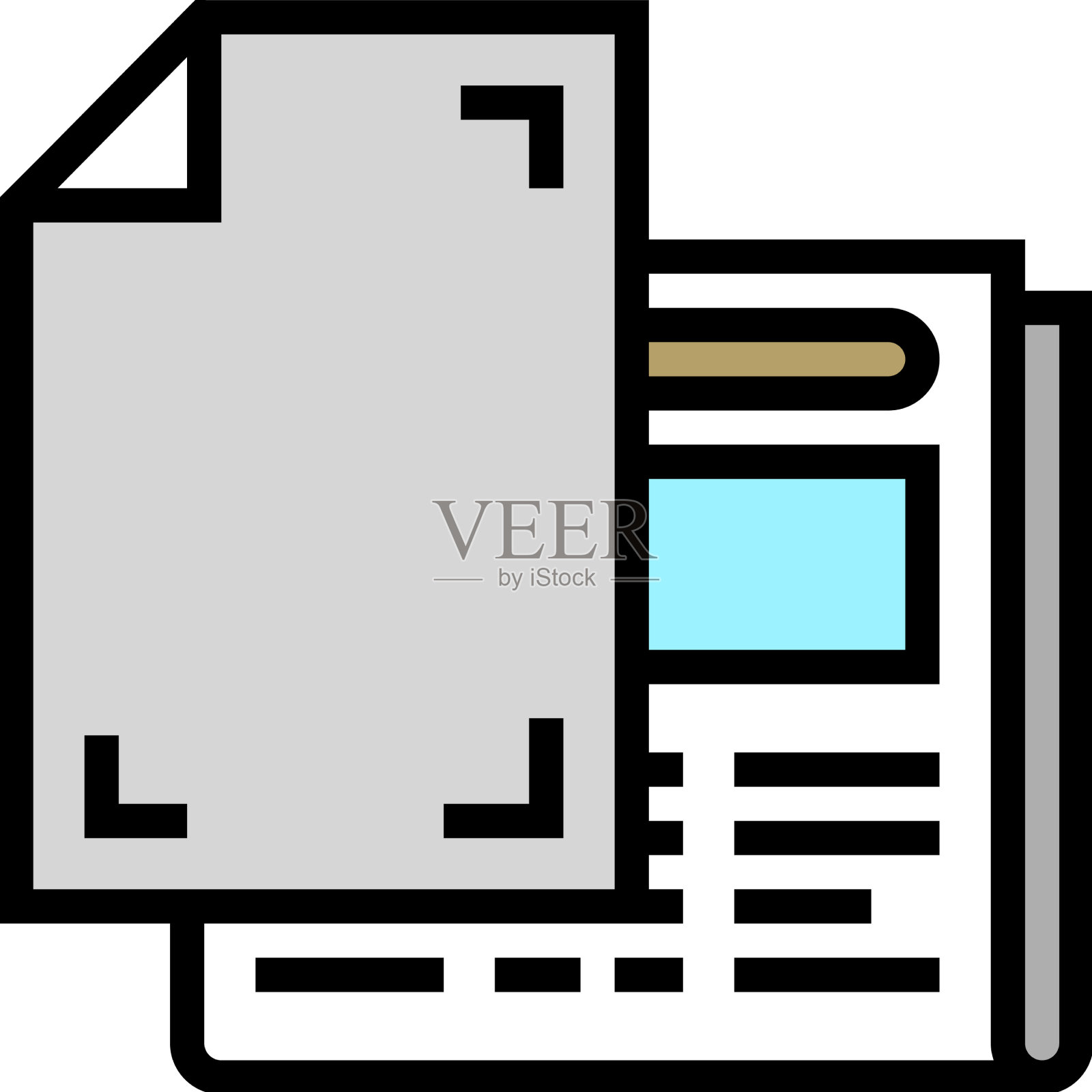 新闻纸报纸彩色图标图标素材