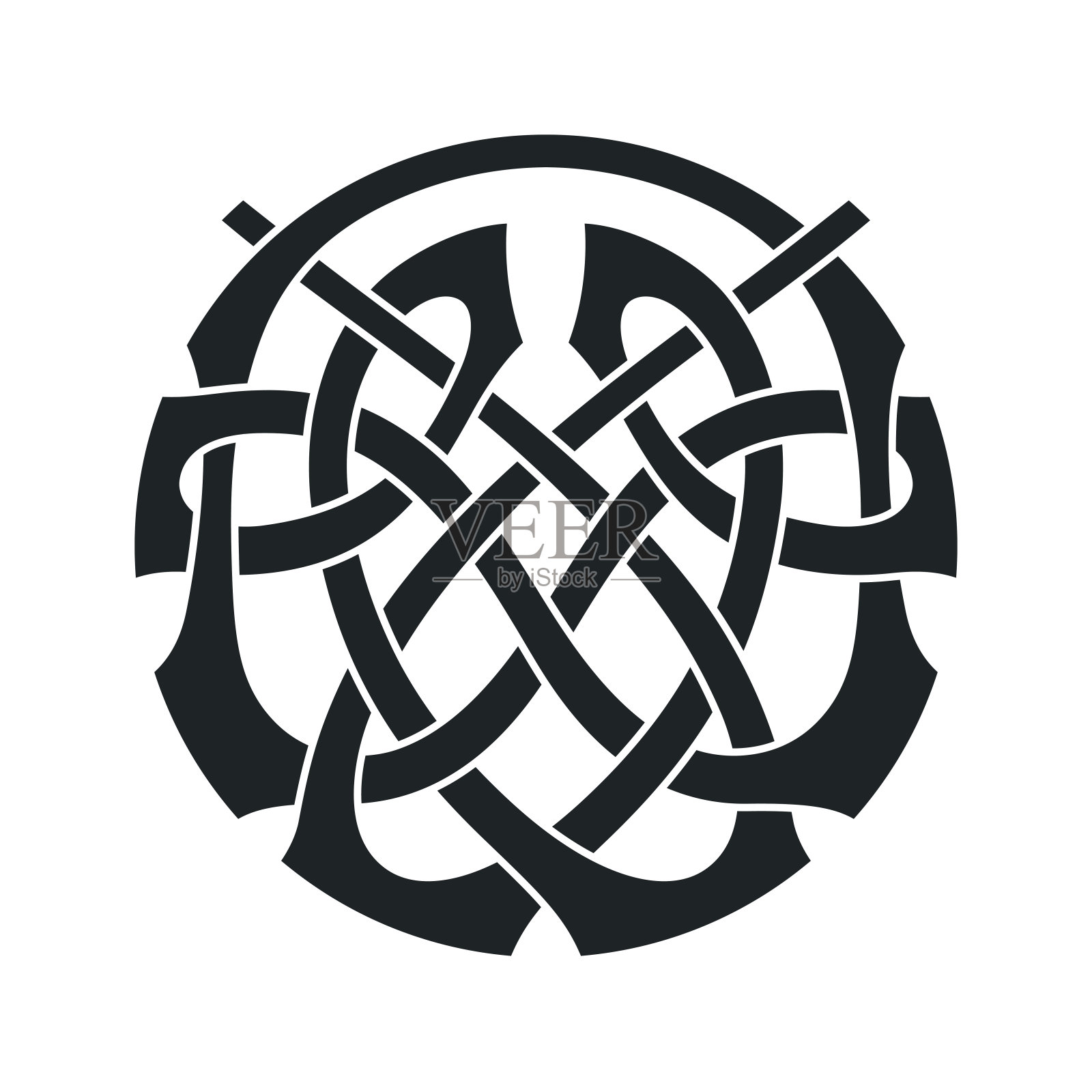矢量凯尔特圆结。原始民族装饰。设计元素图片