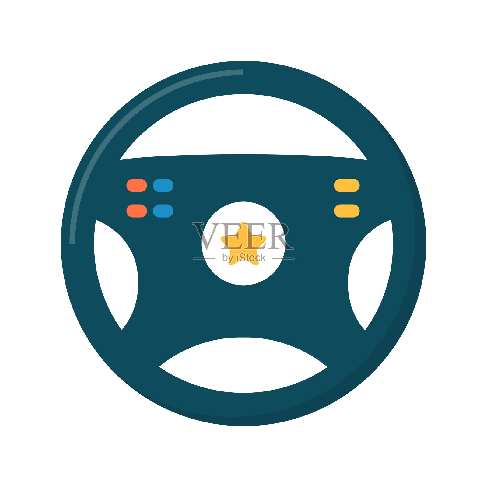 转向矢量平面图标网页孤立的白色背景EPS 10文件插画图片素材