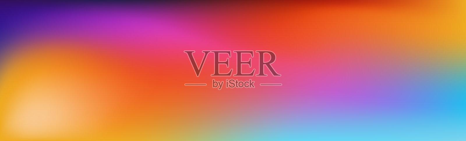 模糊大全景夏天背景插画图片素材