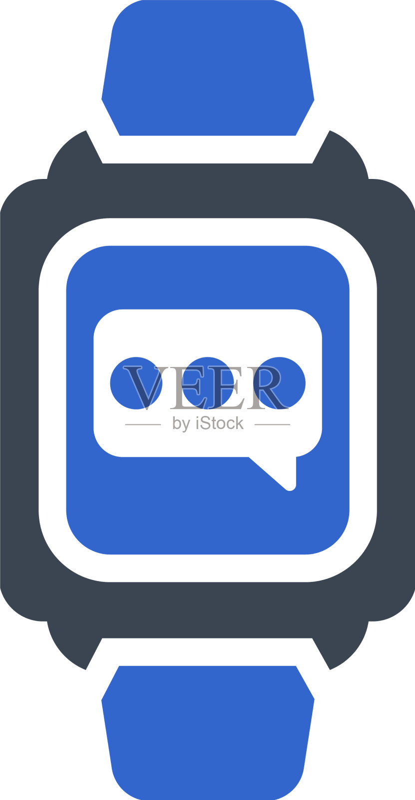 聊天智能手表图标插画图片素材