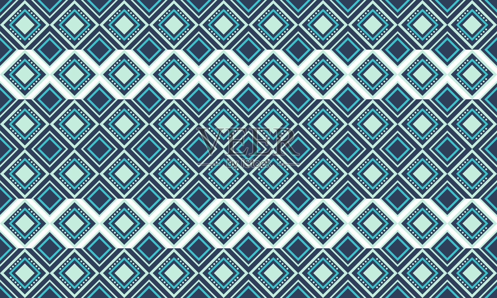 几何民族东方传统蓝白色设计矢量背景，地毯，墙纸，服装，包裹，蜡染，织物，矢量插图刺绣风格。插画图片素材