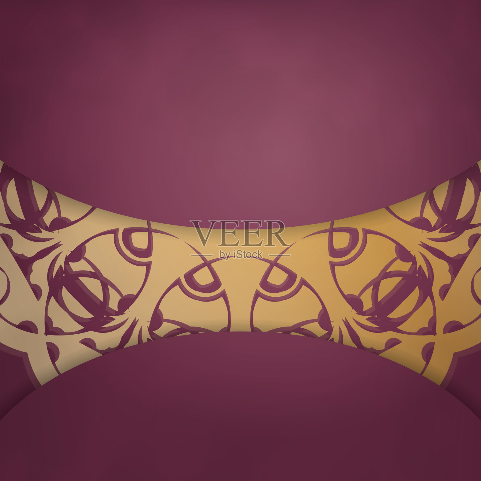 贺卡酒红色与古董金插画图片素材