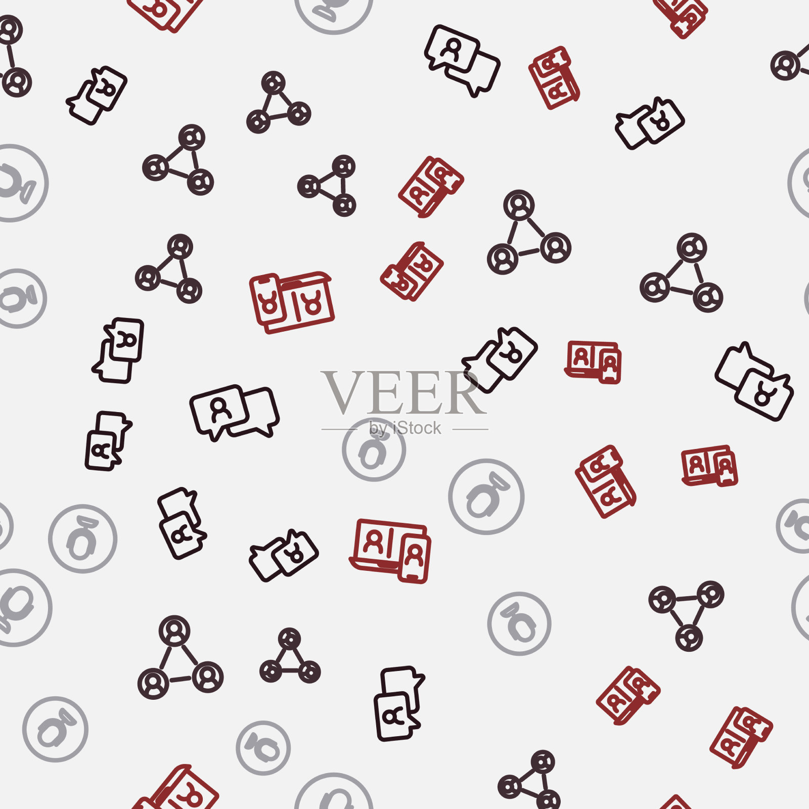 设置行语音泡泡聊天会议麦克风图标素材