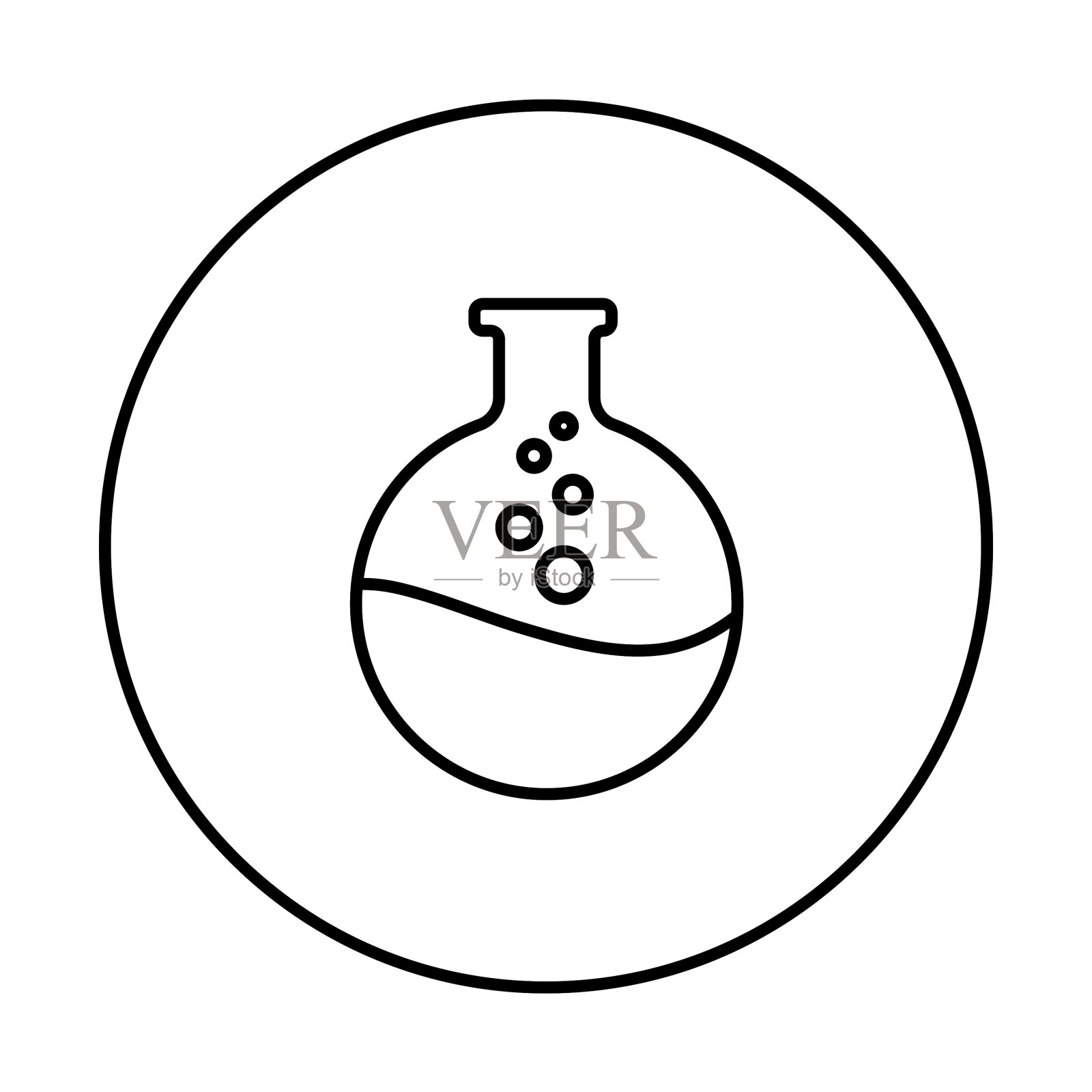 实验室灯泡图标图形设计实验室符号插画图片素材