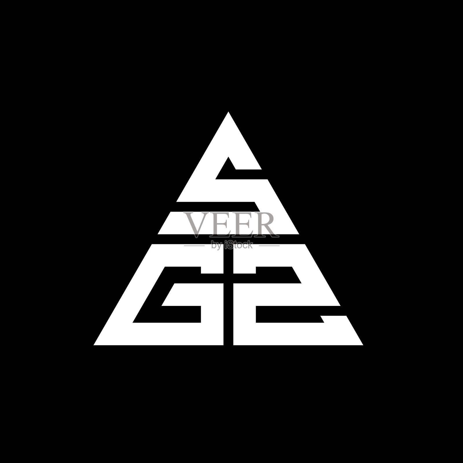 SGZ三角形字母标志设计用三角形插画图片素材