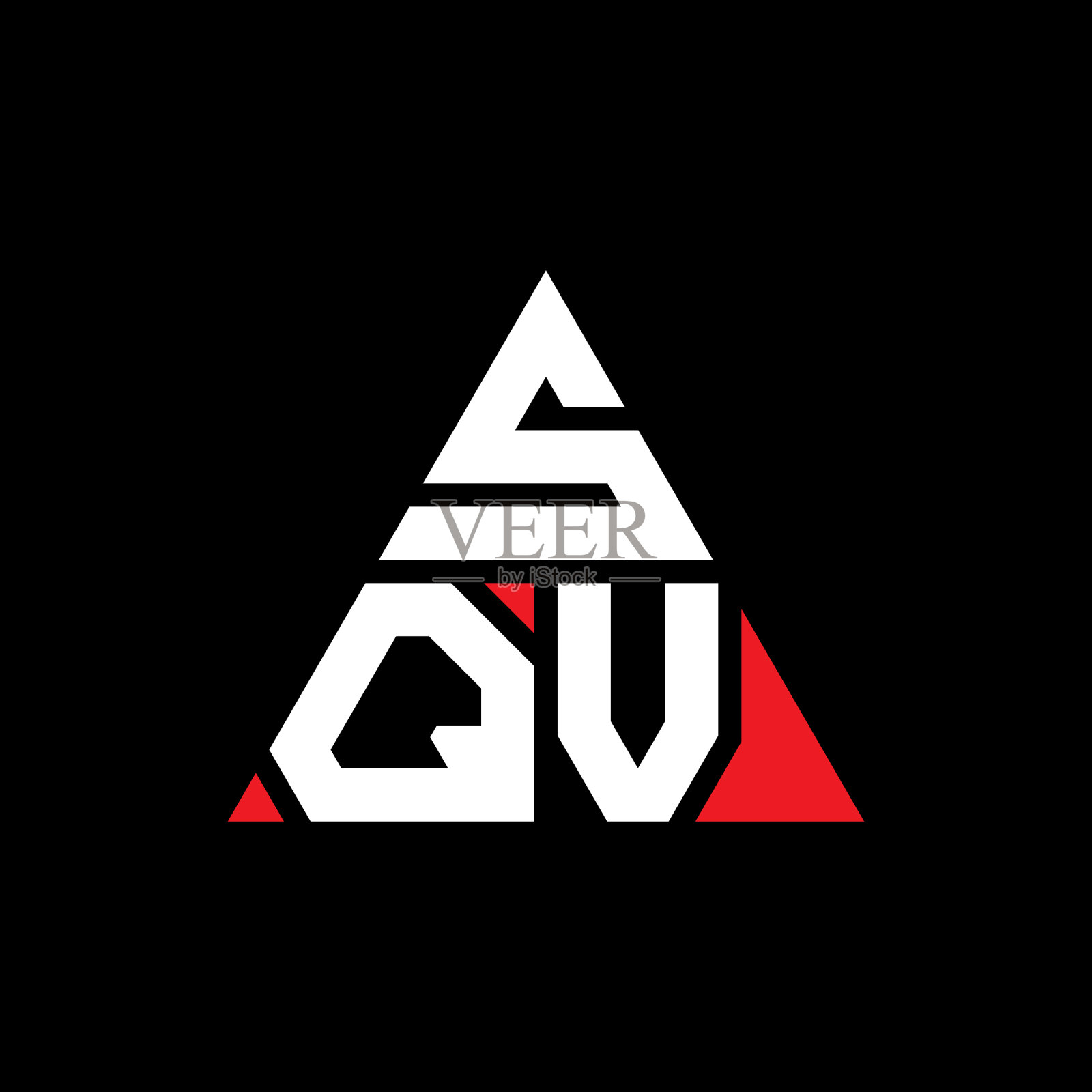 SQV三角形字母标志设计用三角形插画图片素材