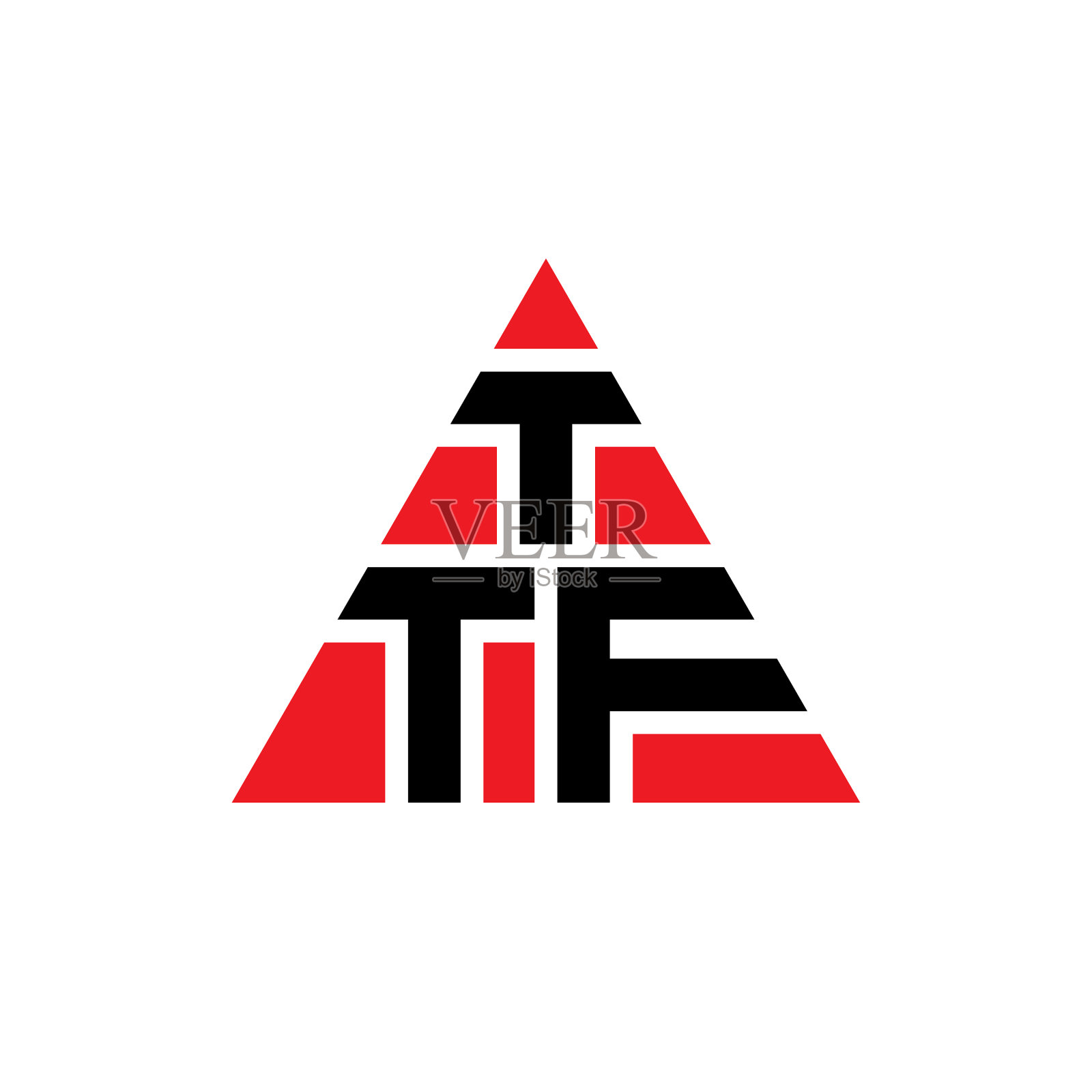 TTF三角形字母标志设计用三角形插画图片素材