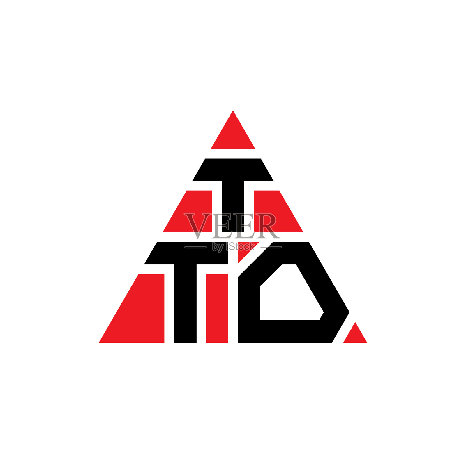 以三角形字母为标志设计插画图片素材
