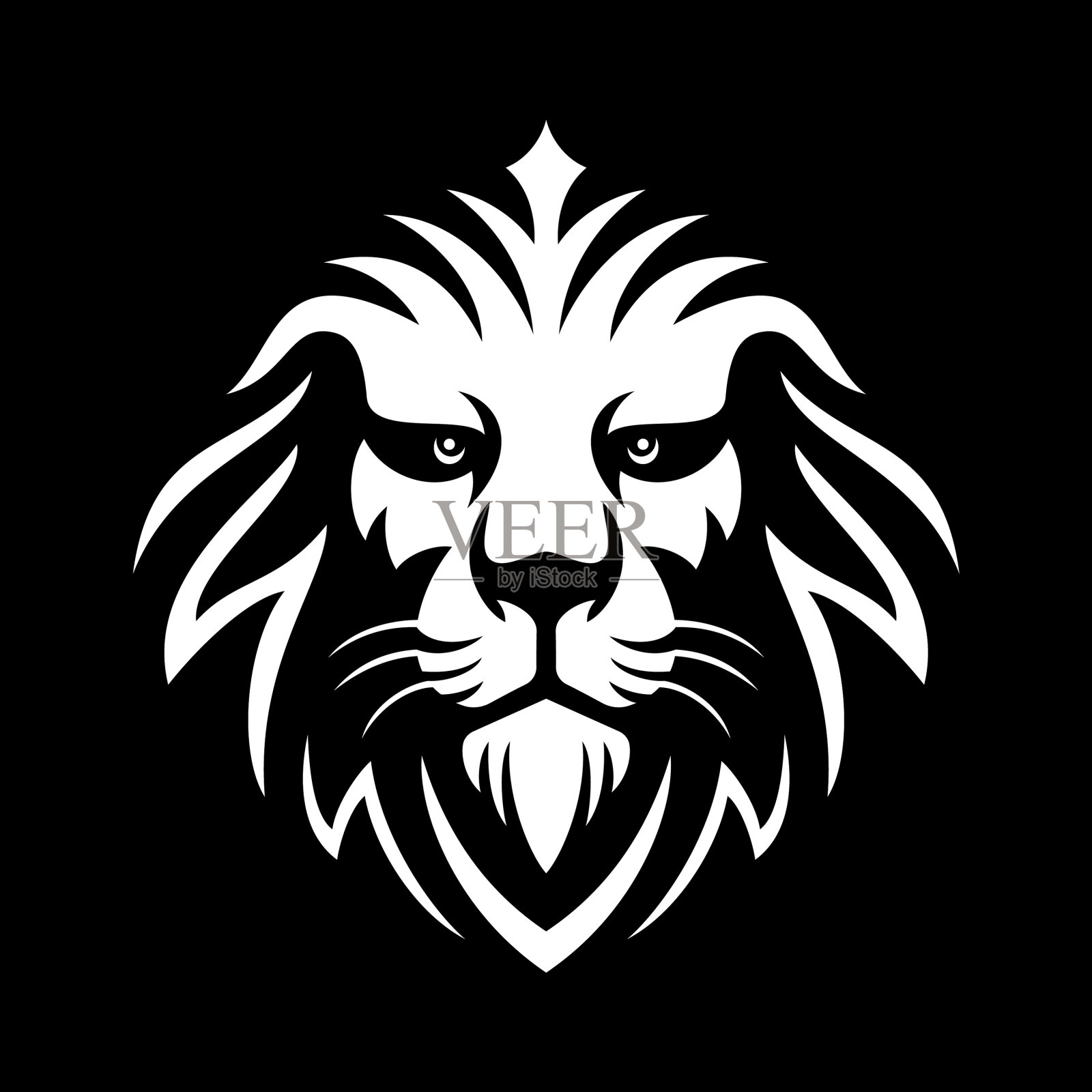 狮头标志模板插画图片素材