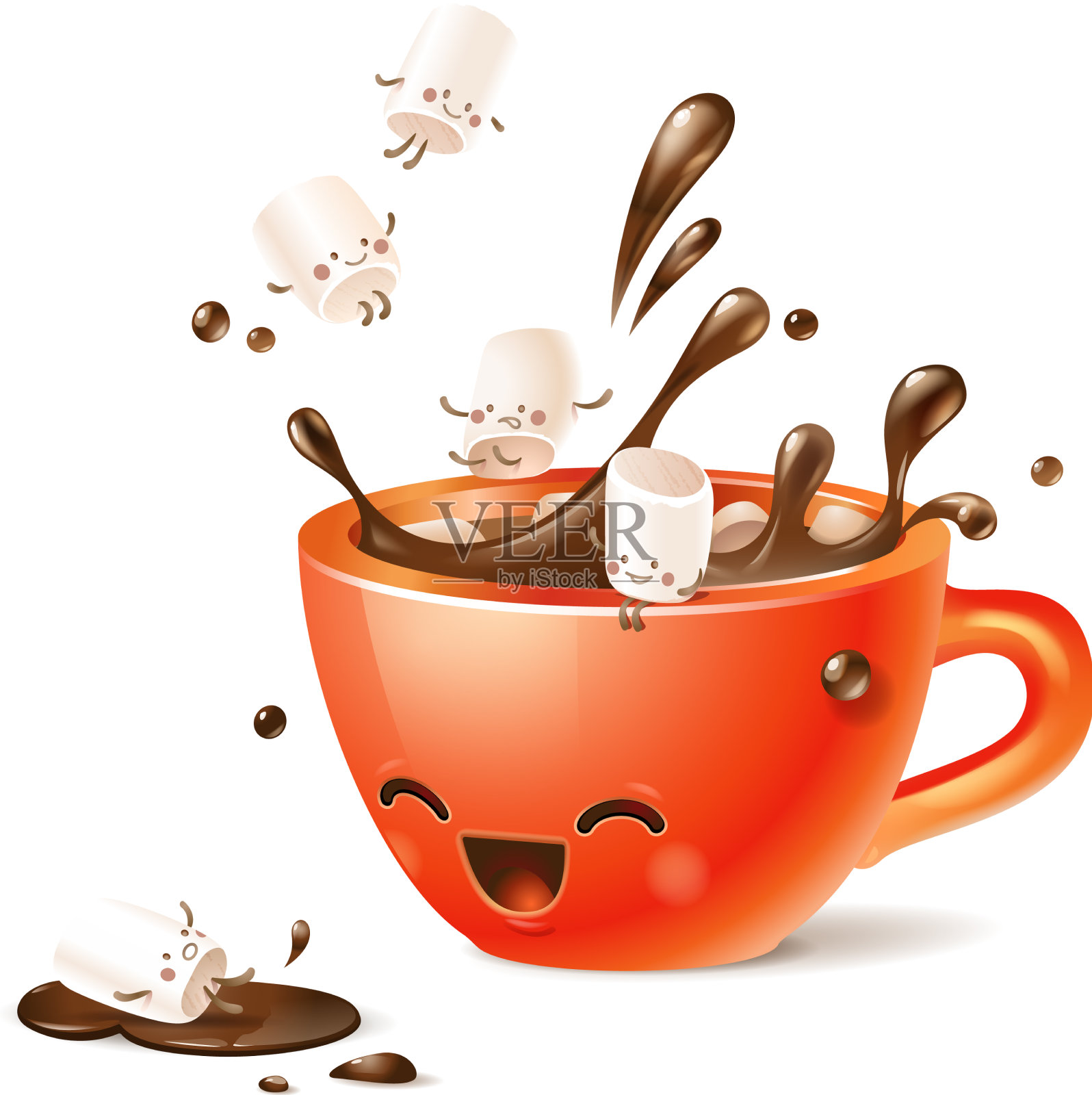 咖啡杯设计元素图片