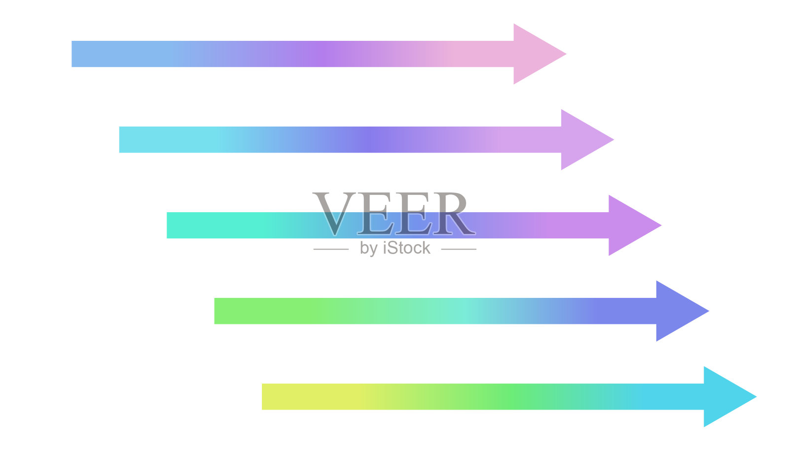 侧面彩色箭头插图插画图片素材