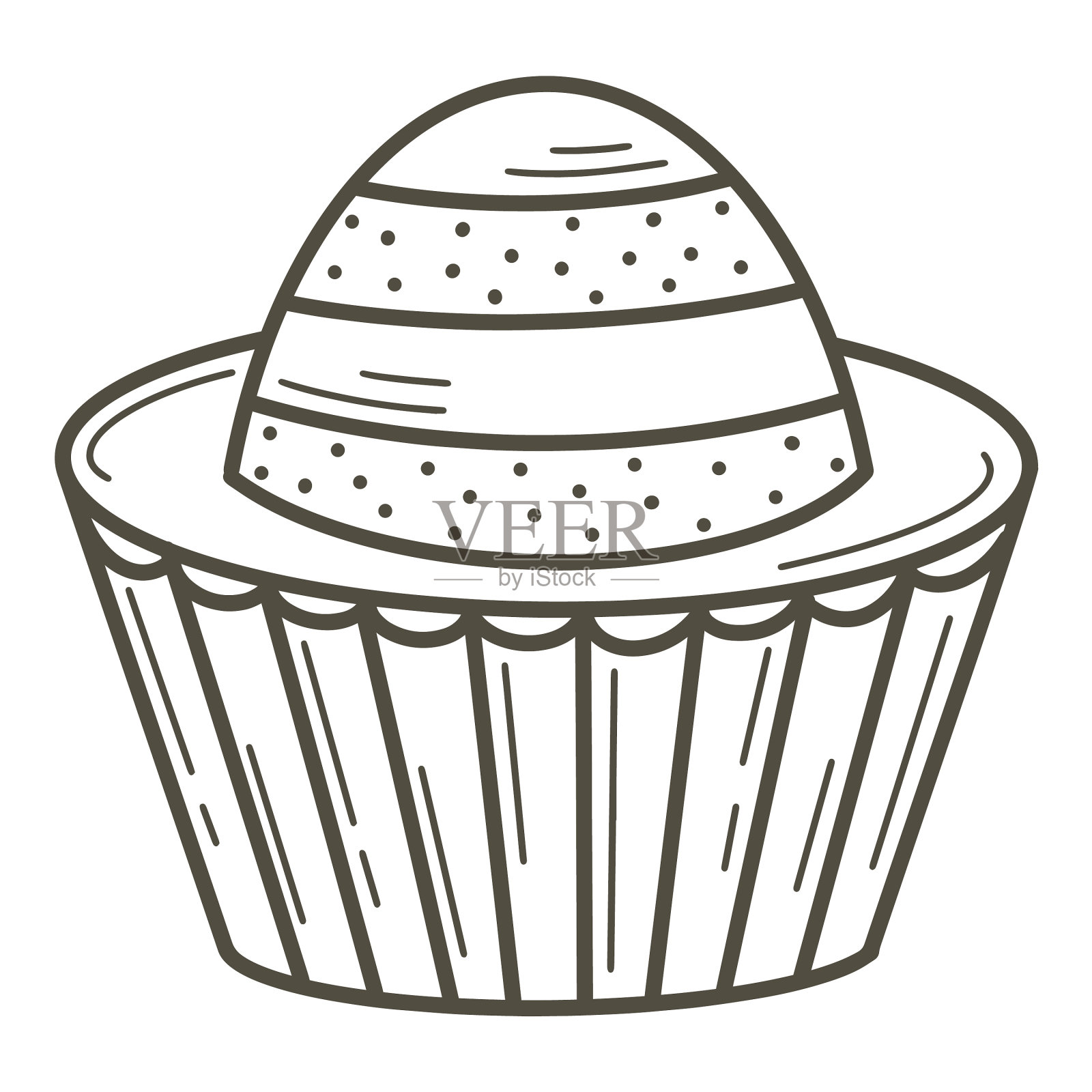 独立涂鸦风格的自制烘焙食品设计元素图片