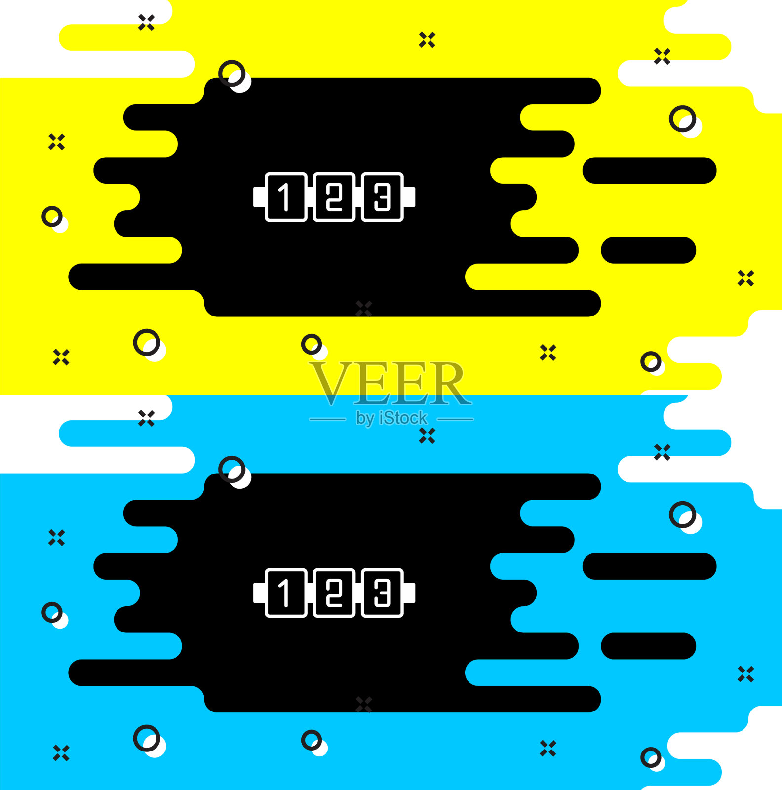 白人教育逻辑游戏学龄前儿童图标插画图片素材