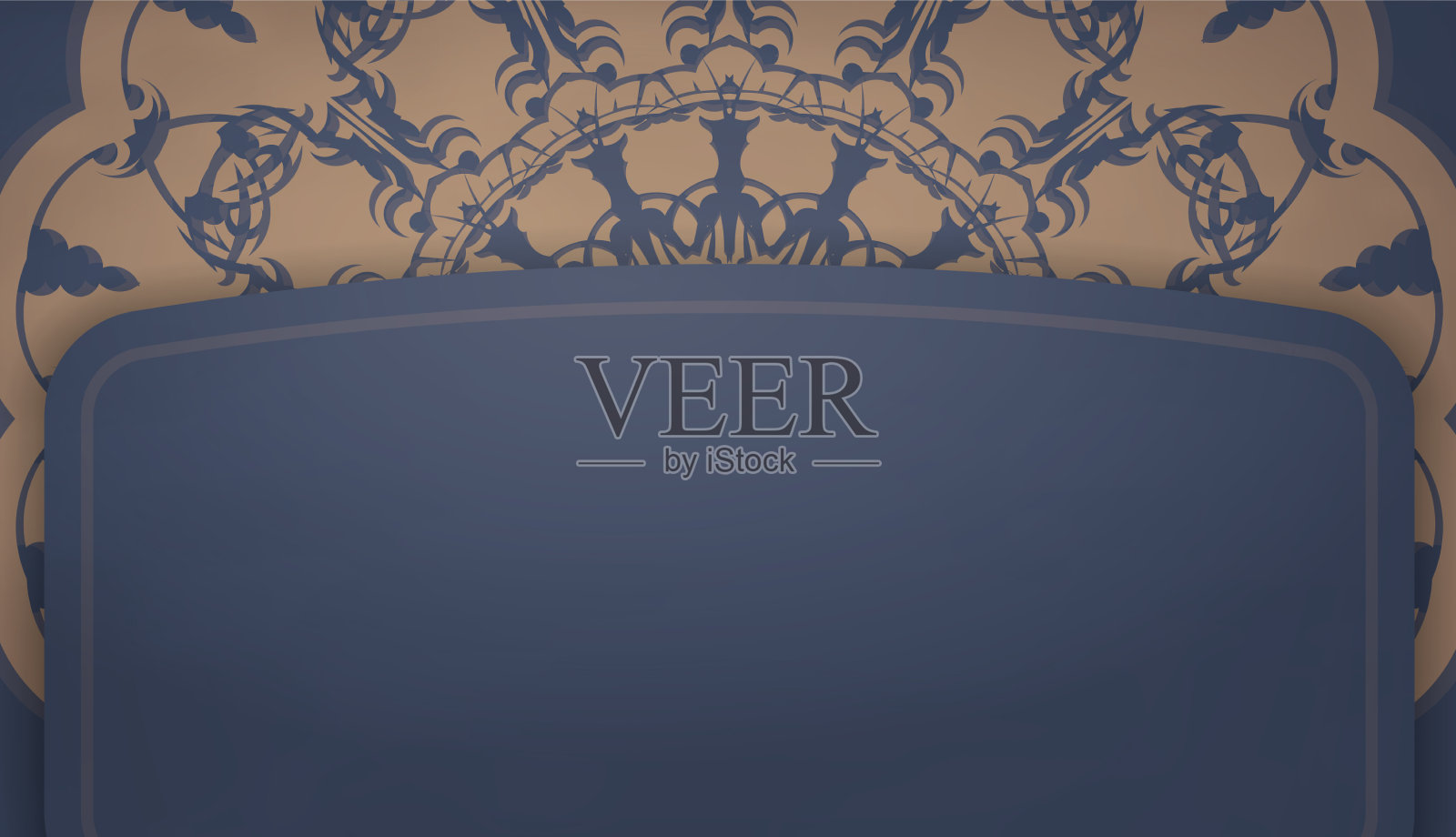 背景在蓝色与希腊棕色插画图片素材