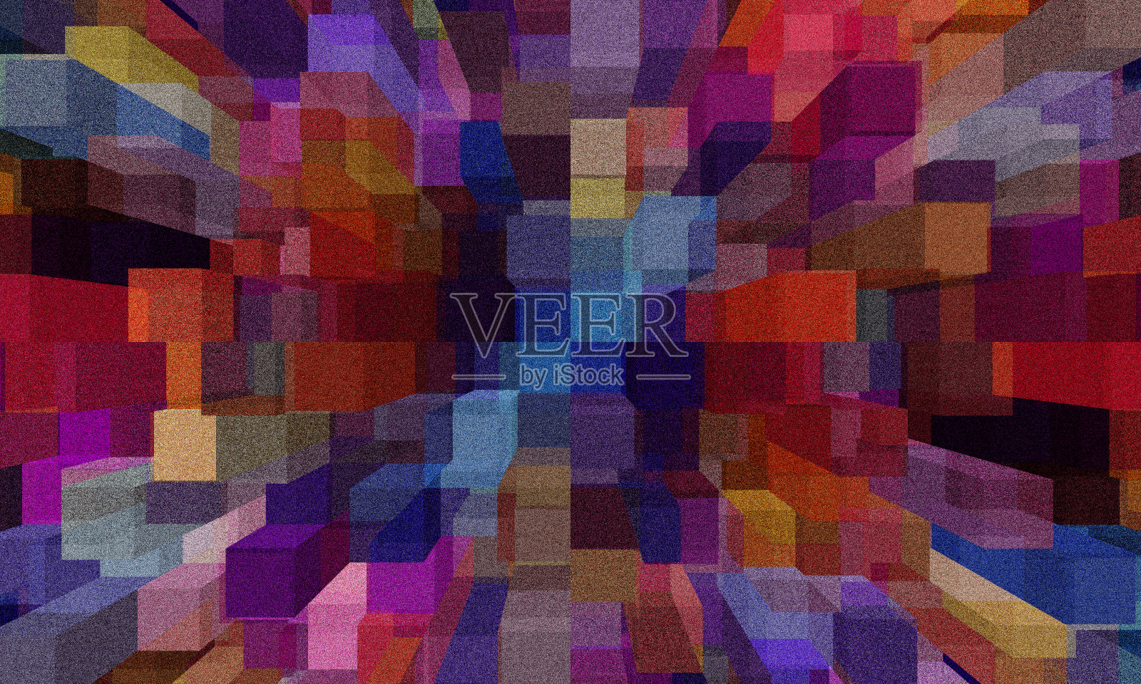 色彩斑斓的几何图案光泽和噪音纹理，优雅的色彩抽象的背景插画图片素材