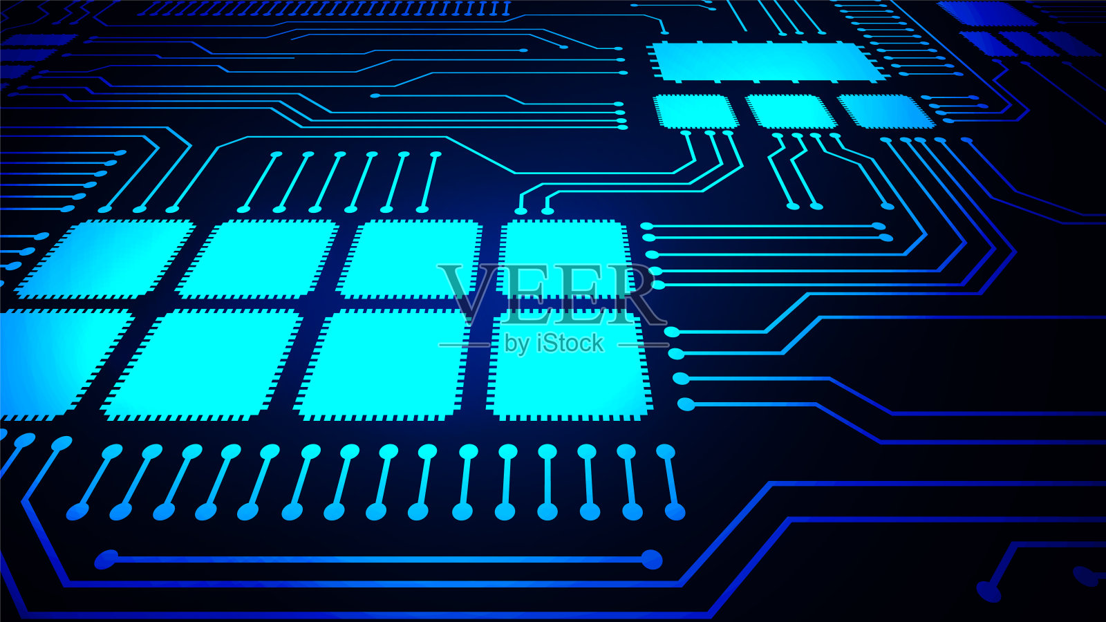具有高科技和数字化的技术背景插画图片素材