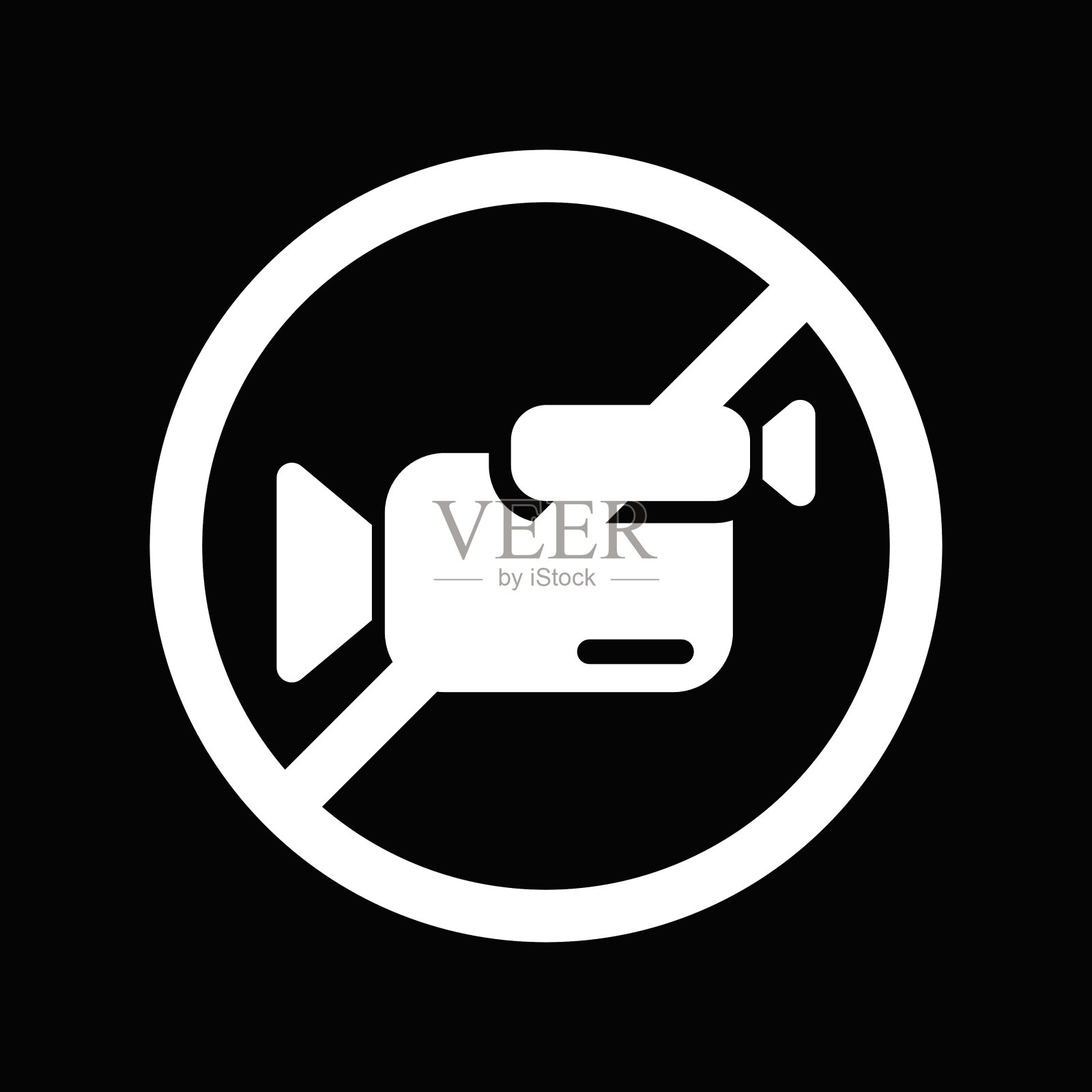 没有摄像机允许符号矢量插图插画图片素材