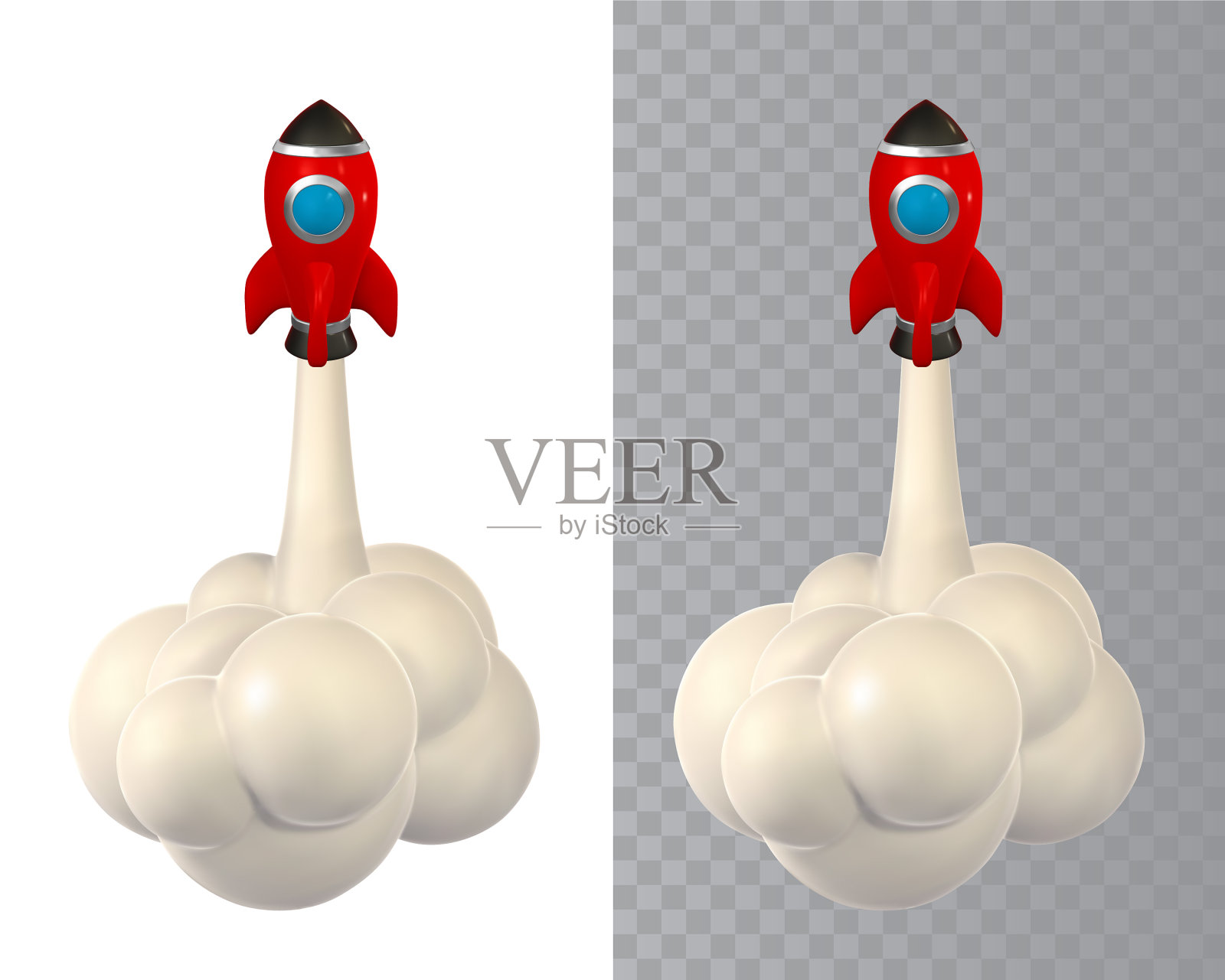 3d火箭飞船渲染和绘制网格插画图片素材