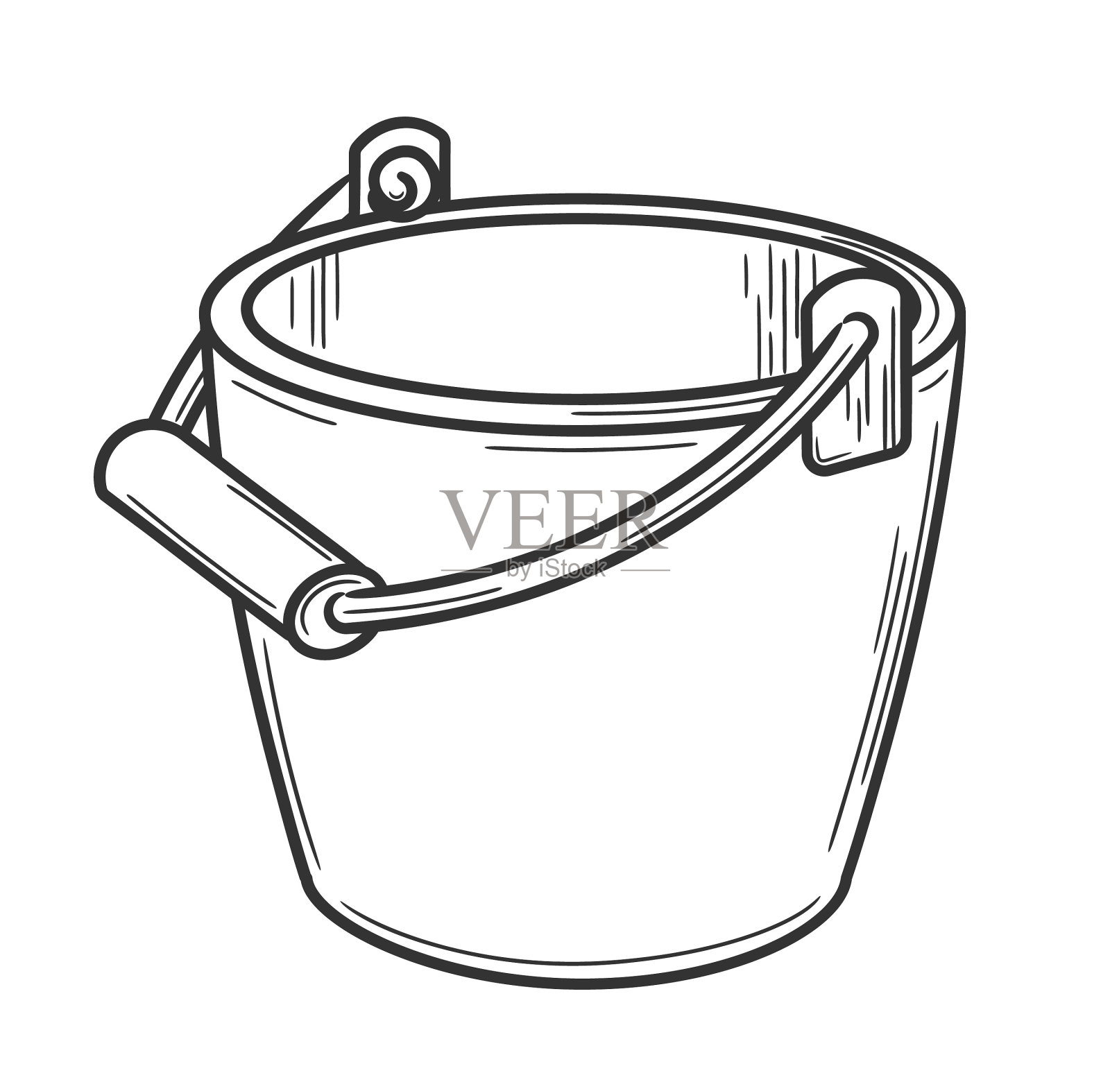 带把手的水桶设计元素图片