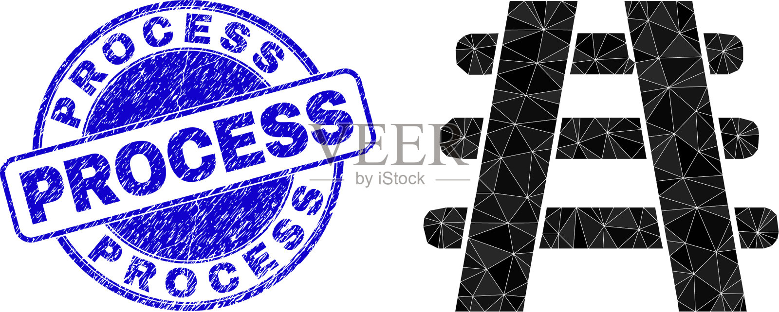 纹理处理圆形水印和铁路低插画图片素材