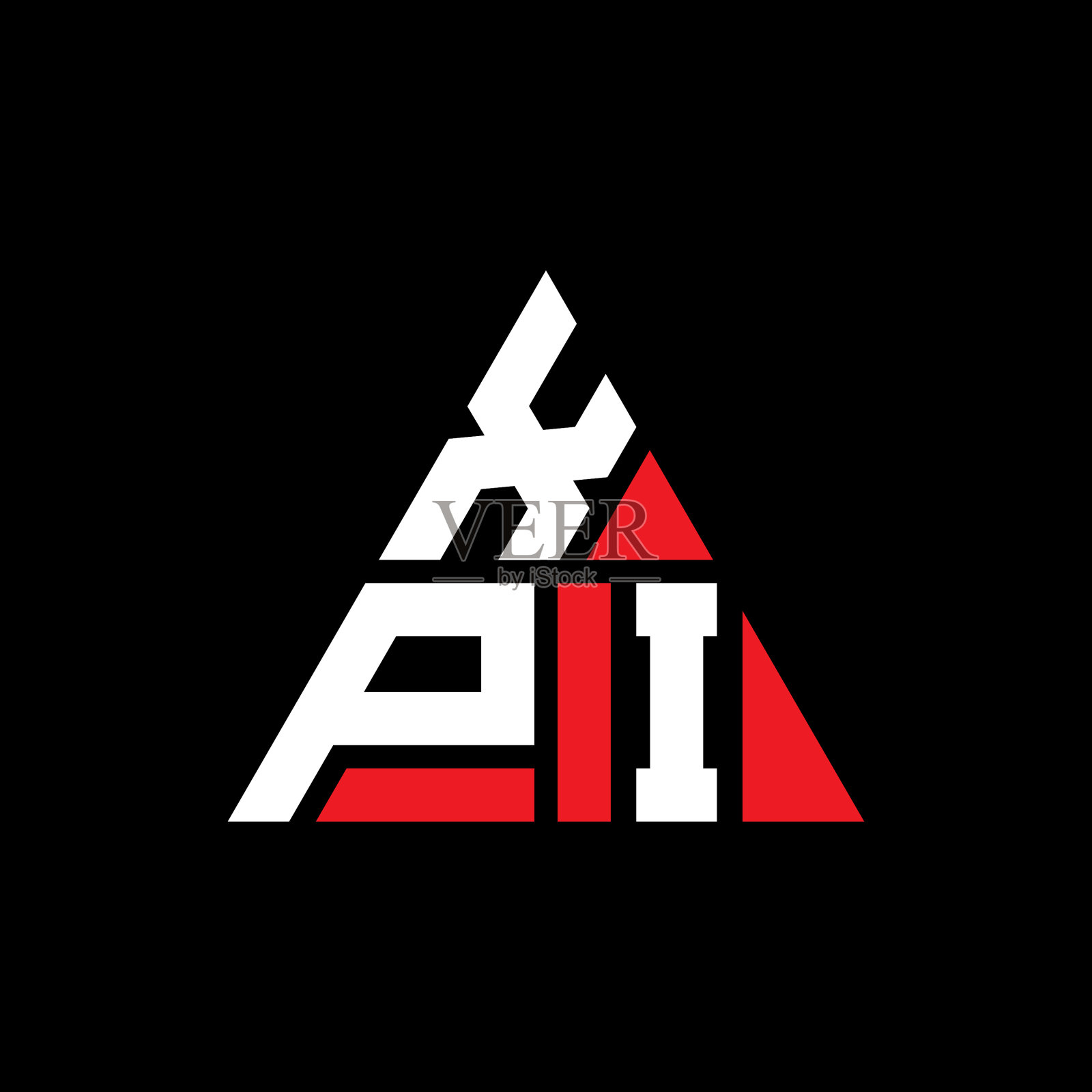 Xpi三角形字母标志设计用三角形插画图片素材