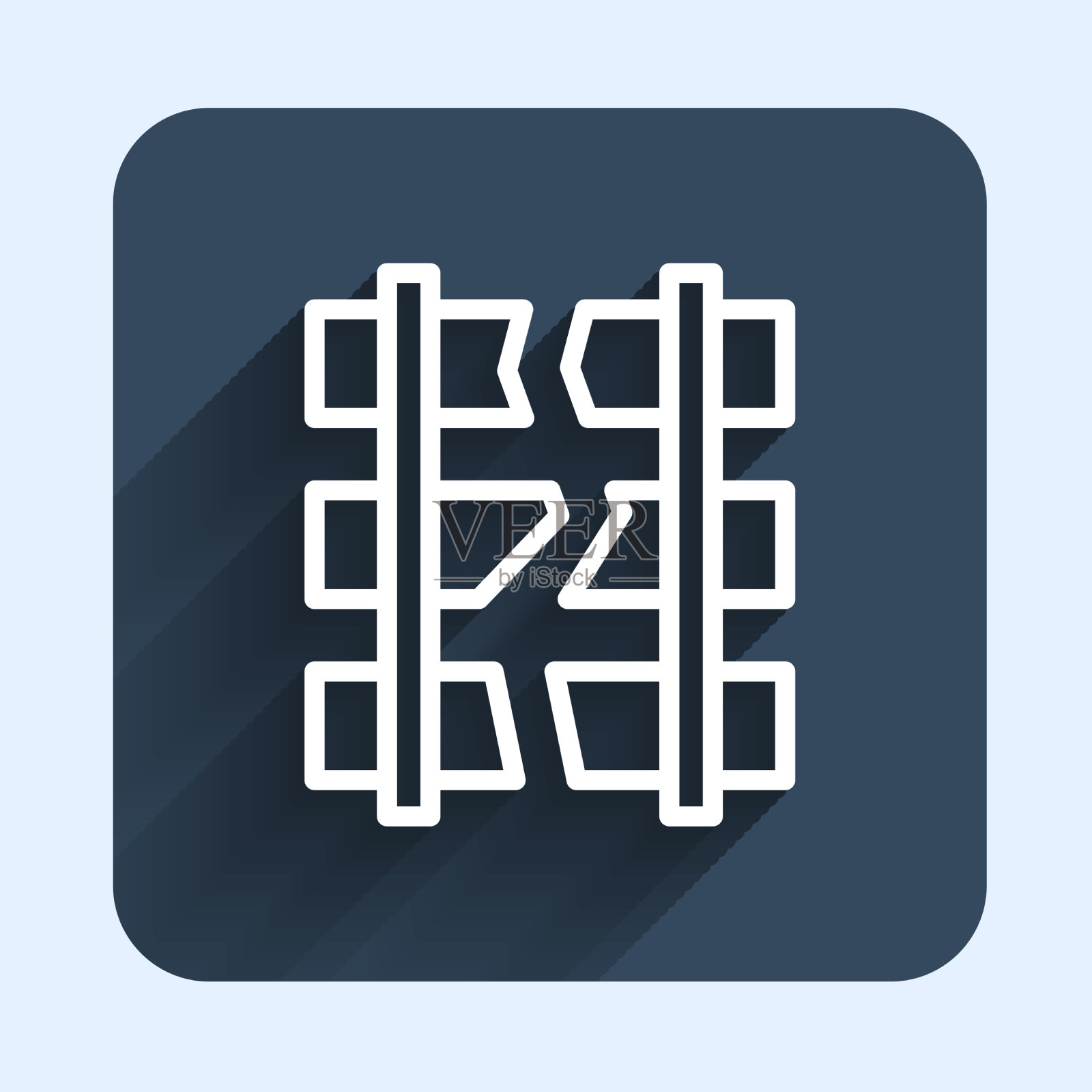 铁路上断裂或开裂的白线图标素材