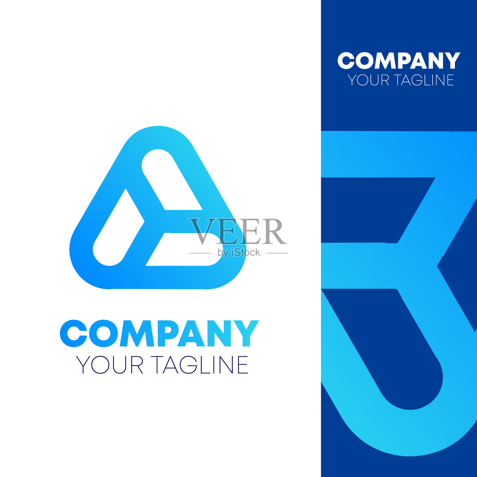 三角形抽象梯度标志设计插画图片素材