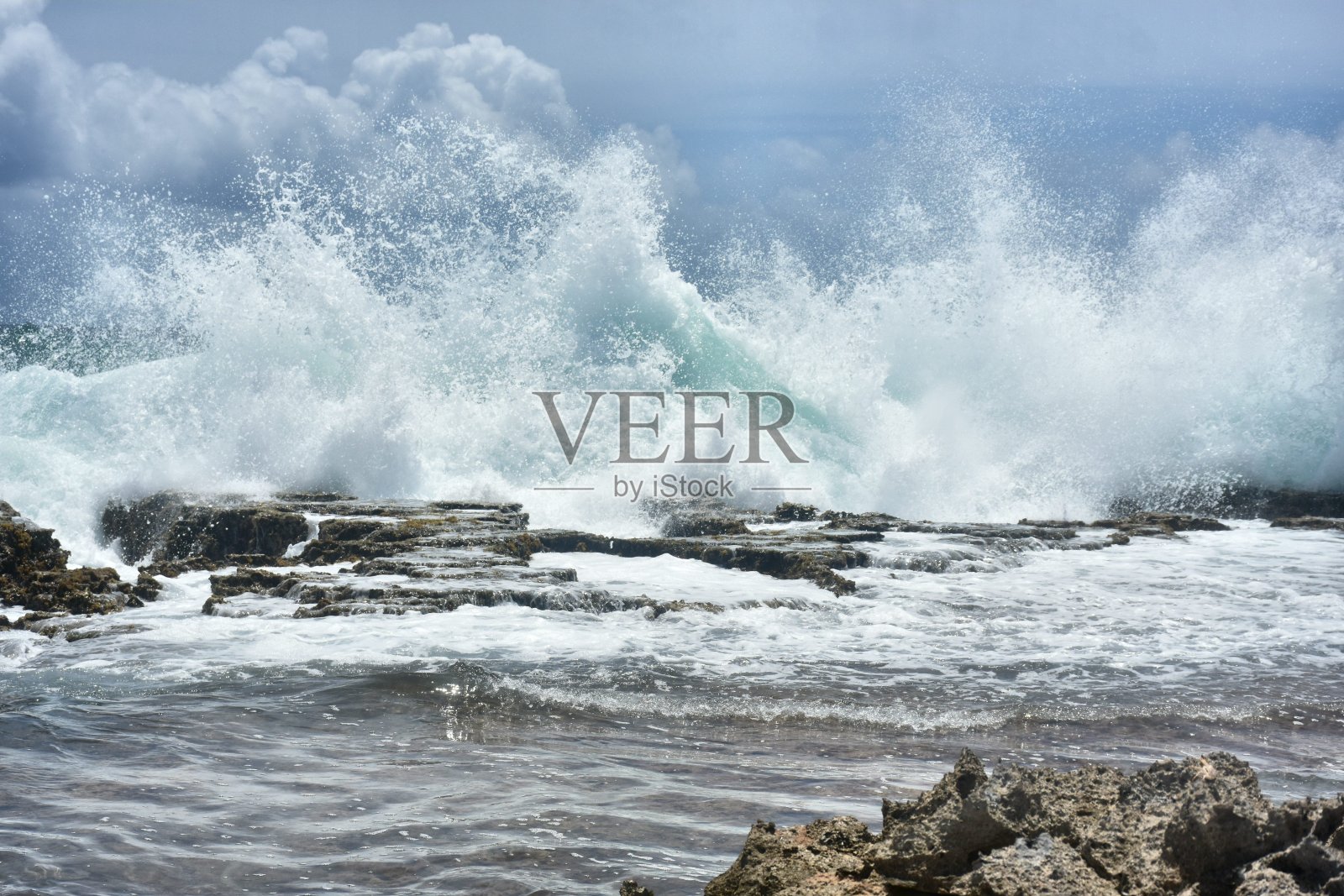 碎波博内尔岛照片摄影图片