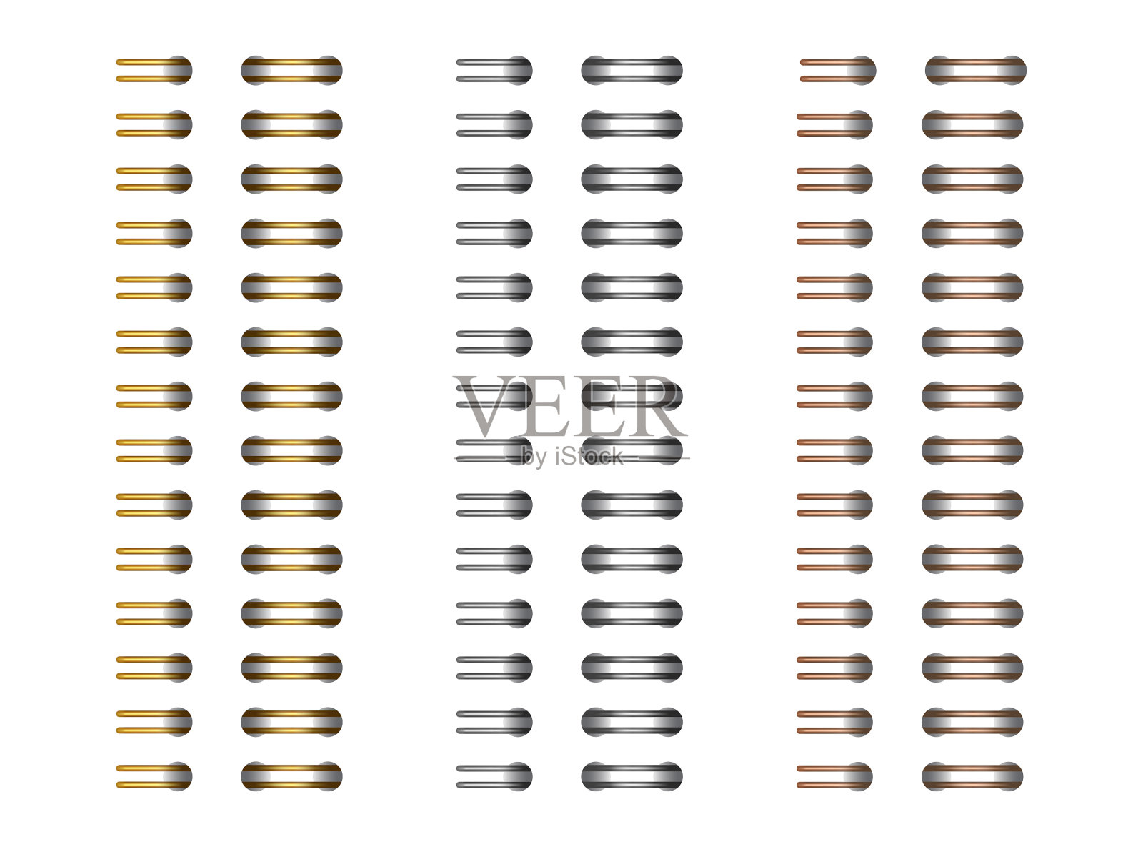 金色水平螺旋打开笔记本和插画图片素材