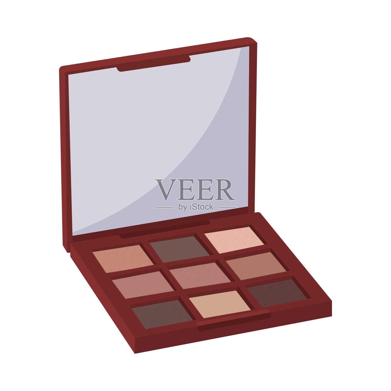 眼影与米色调色板，插图插画图片素材