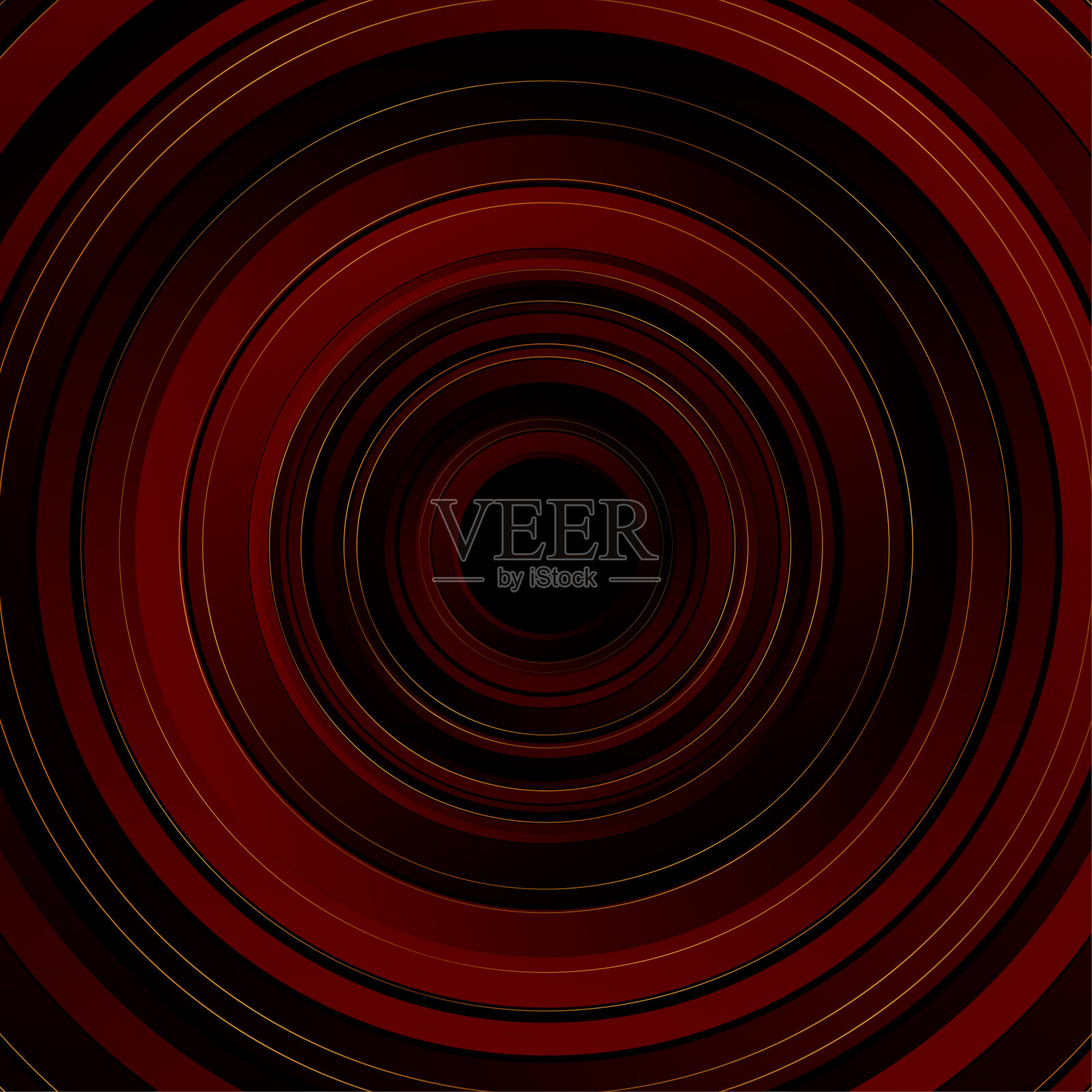 深红色和豪华的金色圆圈抽象的技术背景插画图片素材