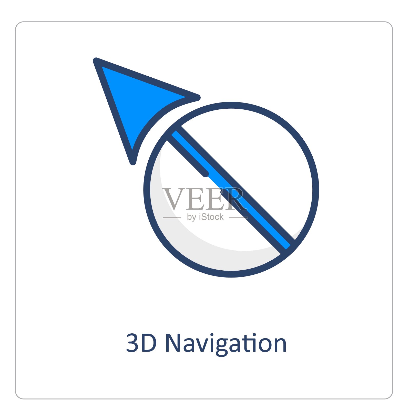 3 d导航插画图片素材