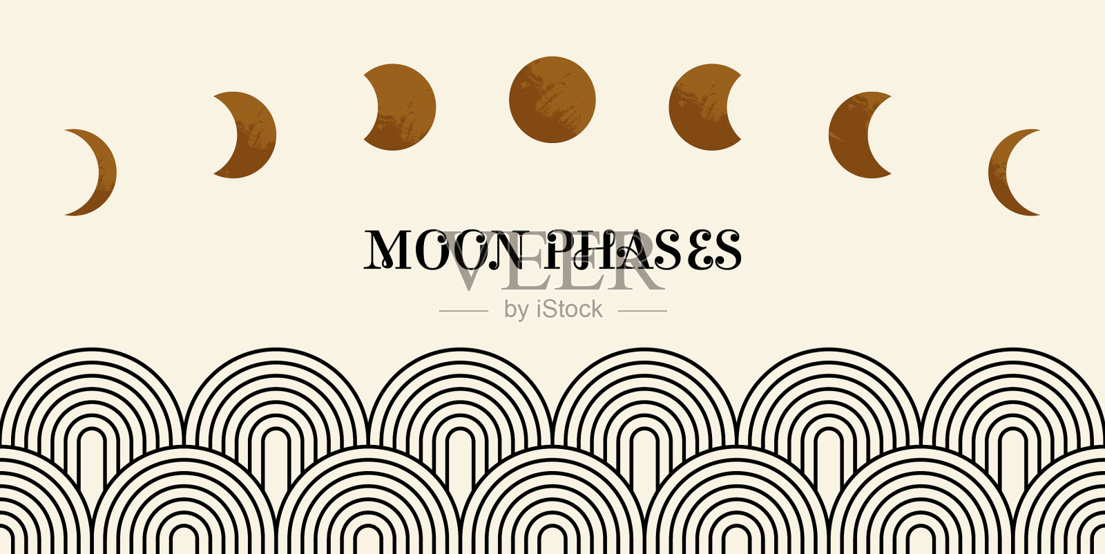 月相背景月亮图标极简主义插画图片素材