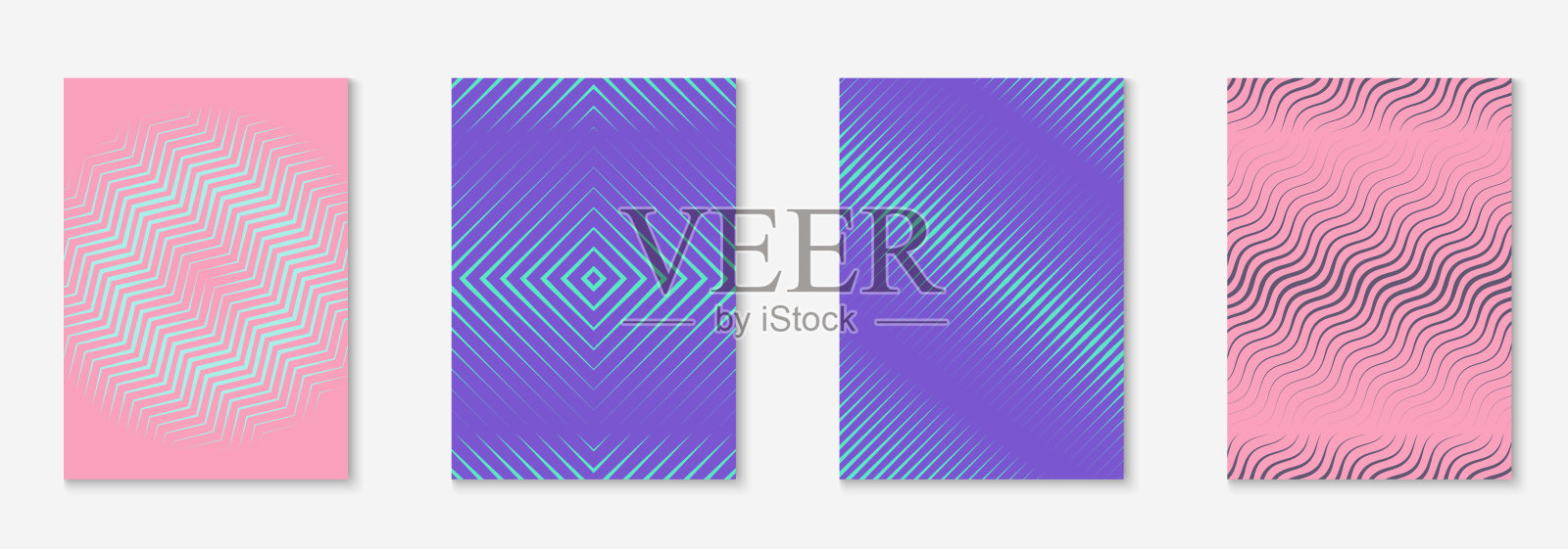 极简时尚封面线条几何元素和形状。插画图片素材