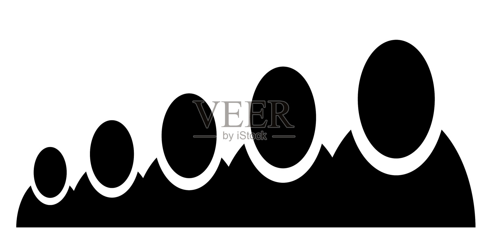 抽象的人群场景插画图片素材