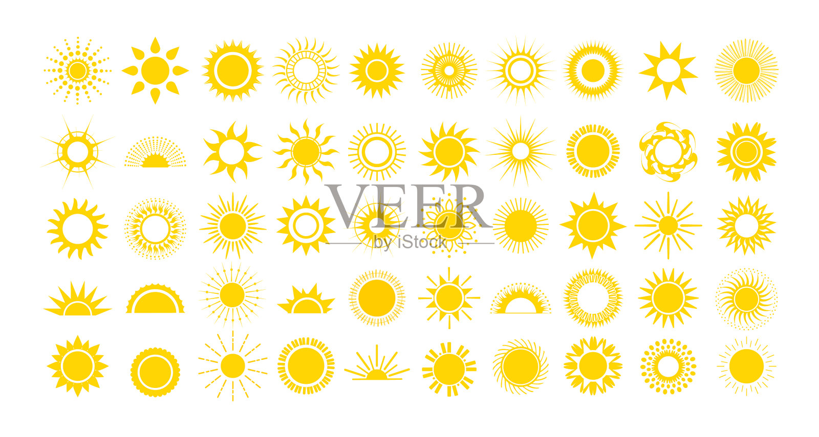 图标的太阳插画图片素材