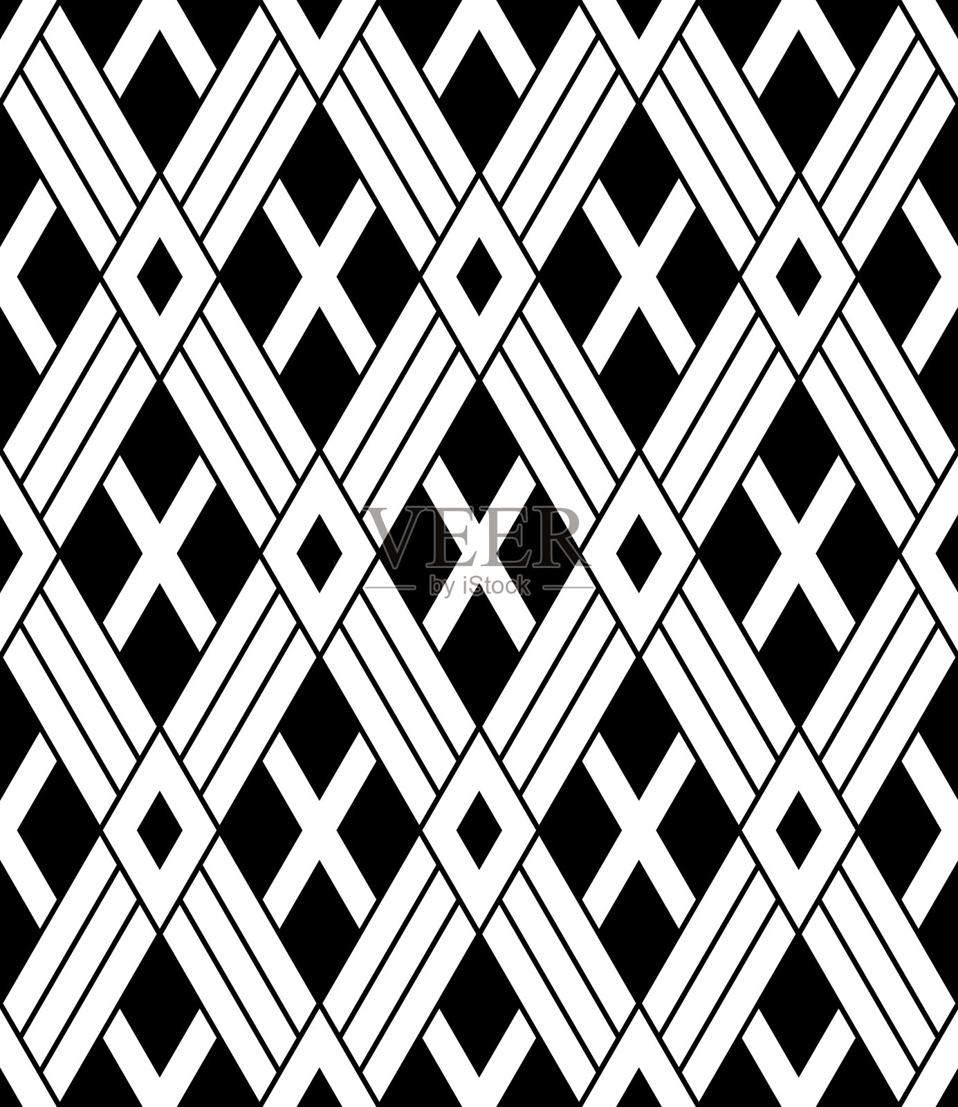无缝菱形纵横交错图案插画图片素材