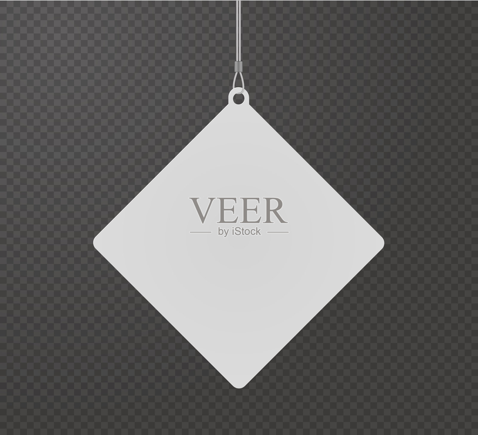 吊在天花板上的钻石耳环逼真插画图片素材