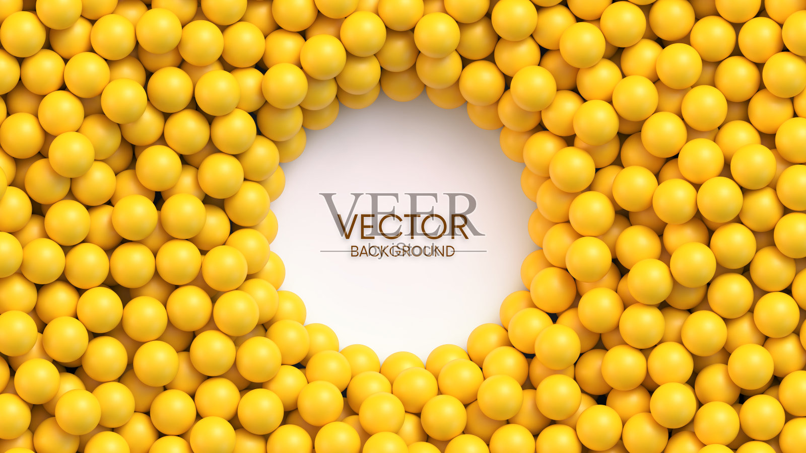 黄色的球，中间有空位插画图片素材