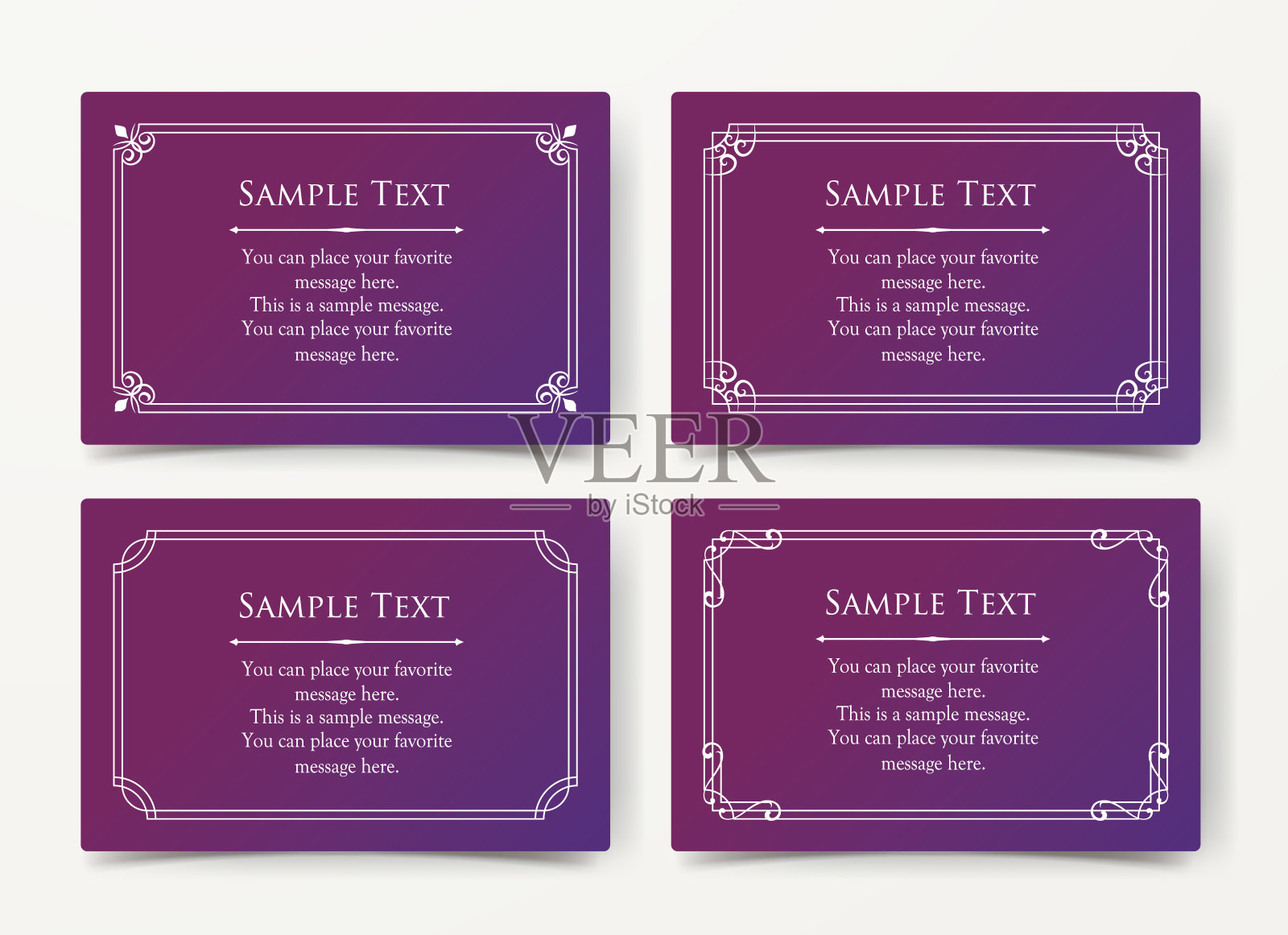 豪华名片设计。古董装饰设计。优雅的边缘模式。插画图片素材