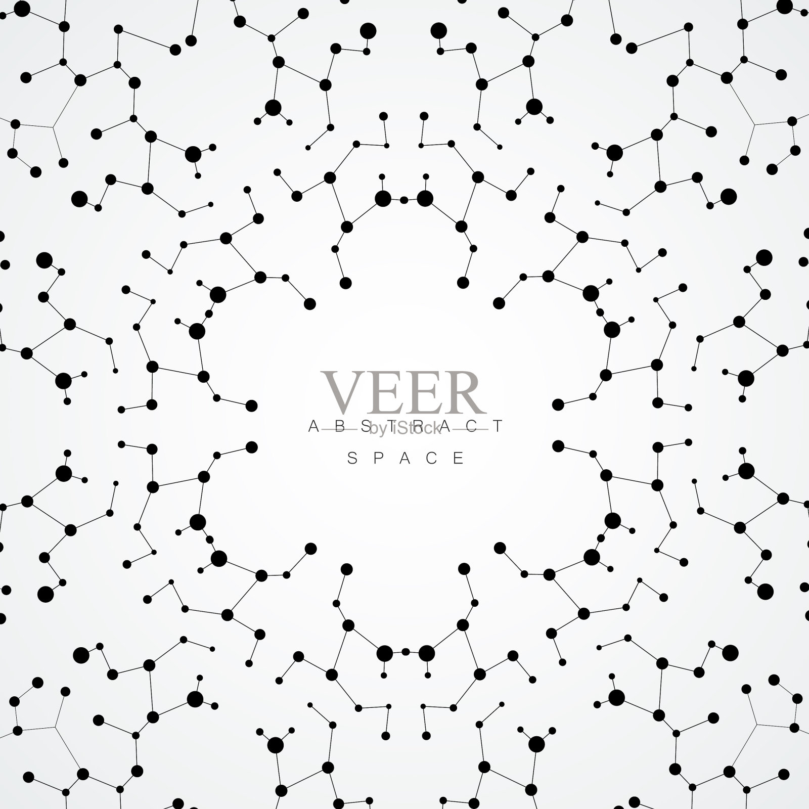 用圆点和圆点连接抽象的连接插画图片素材