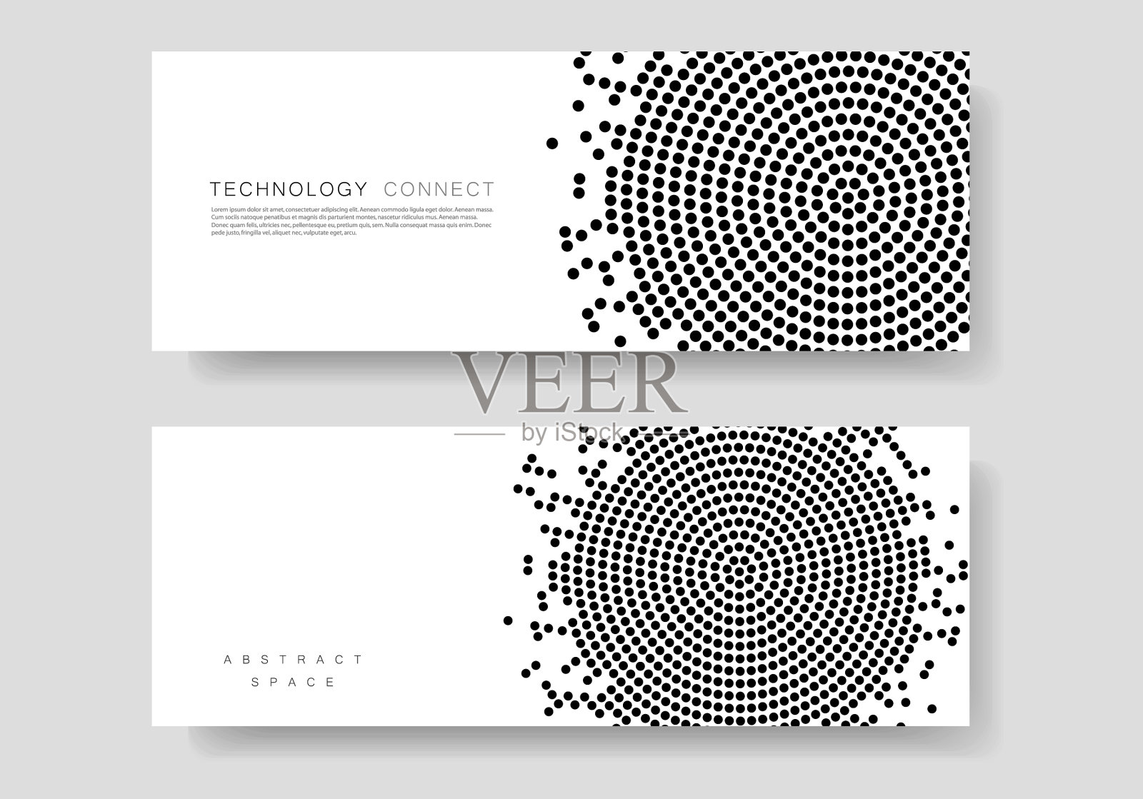 黑色抽象圆形图案设计插画图片素材