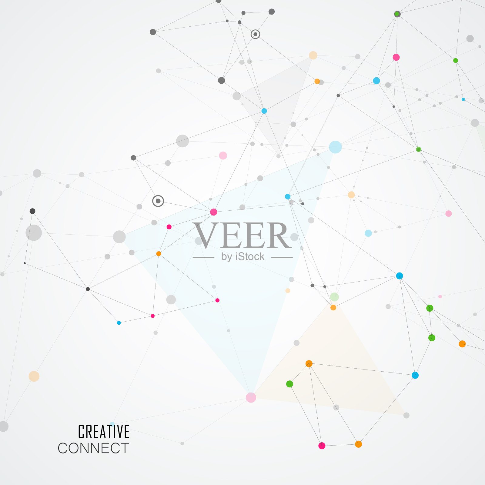 与点和线的创造性联系插画图片素材