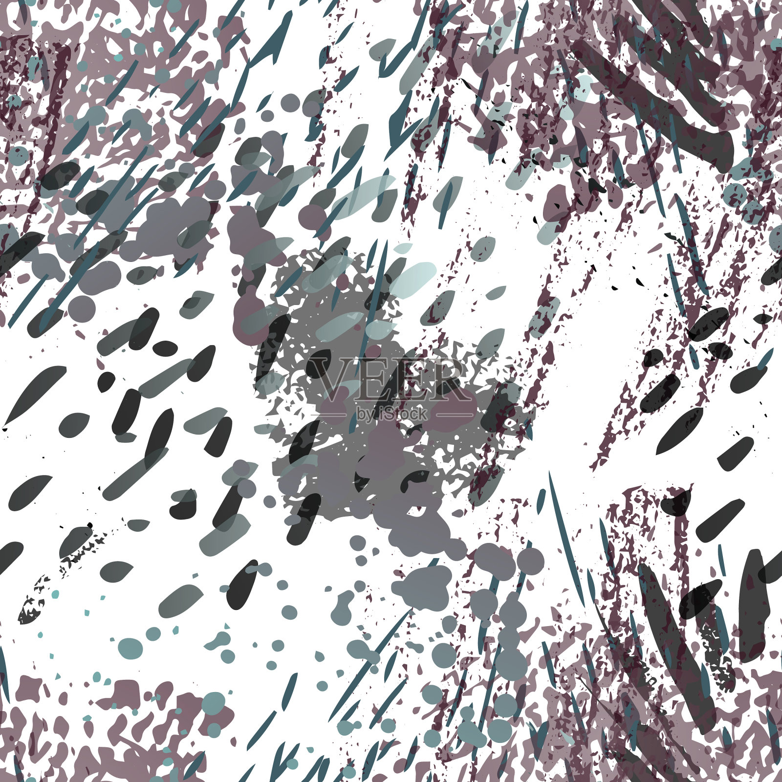 喷淋无缝图案时尚概念窘迫插画图片素材